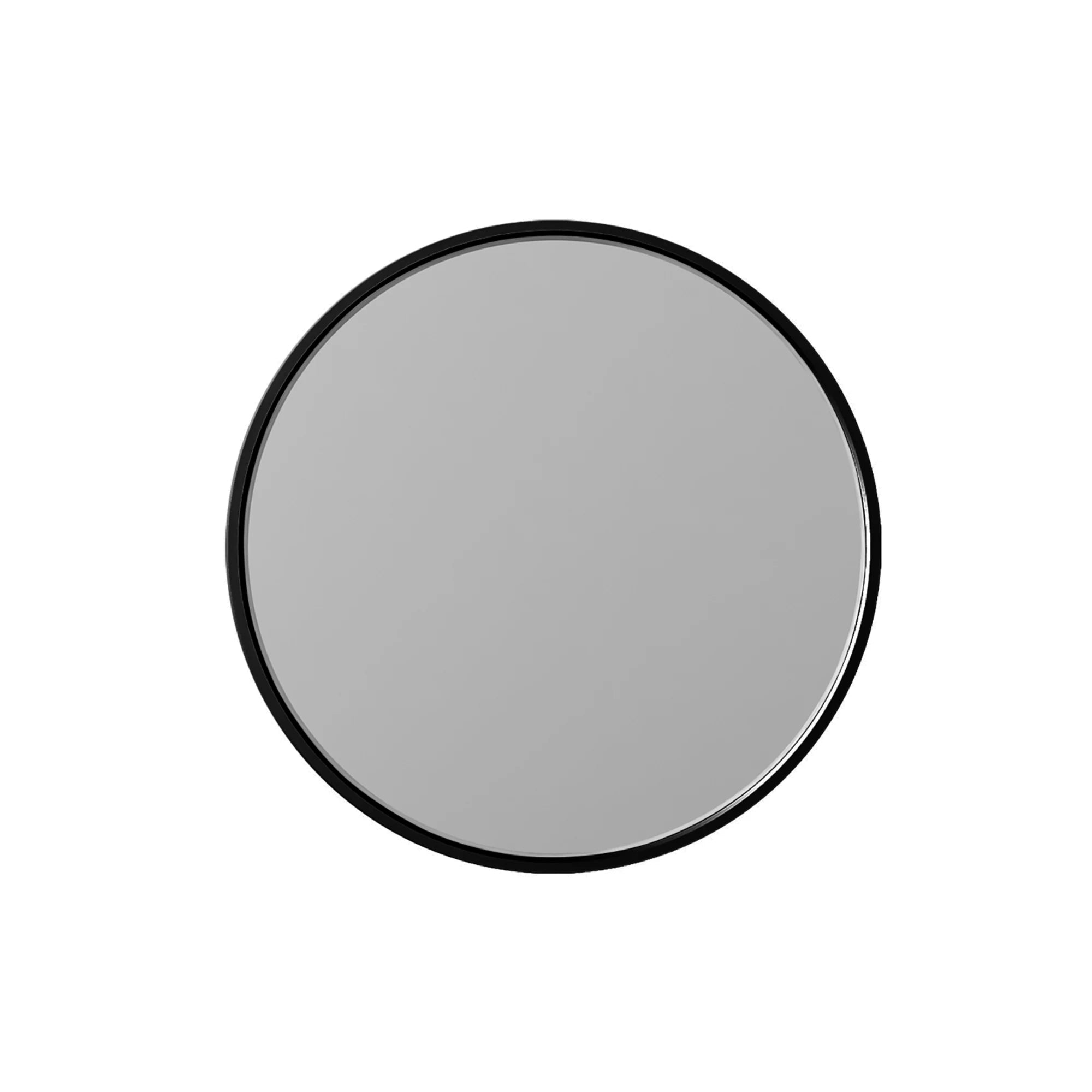 Aruvo Cstone Round Composite Stone Bathroom Mirror Black 70cm
