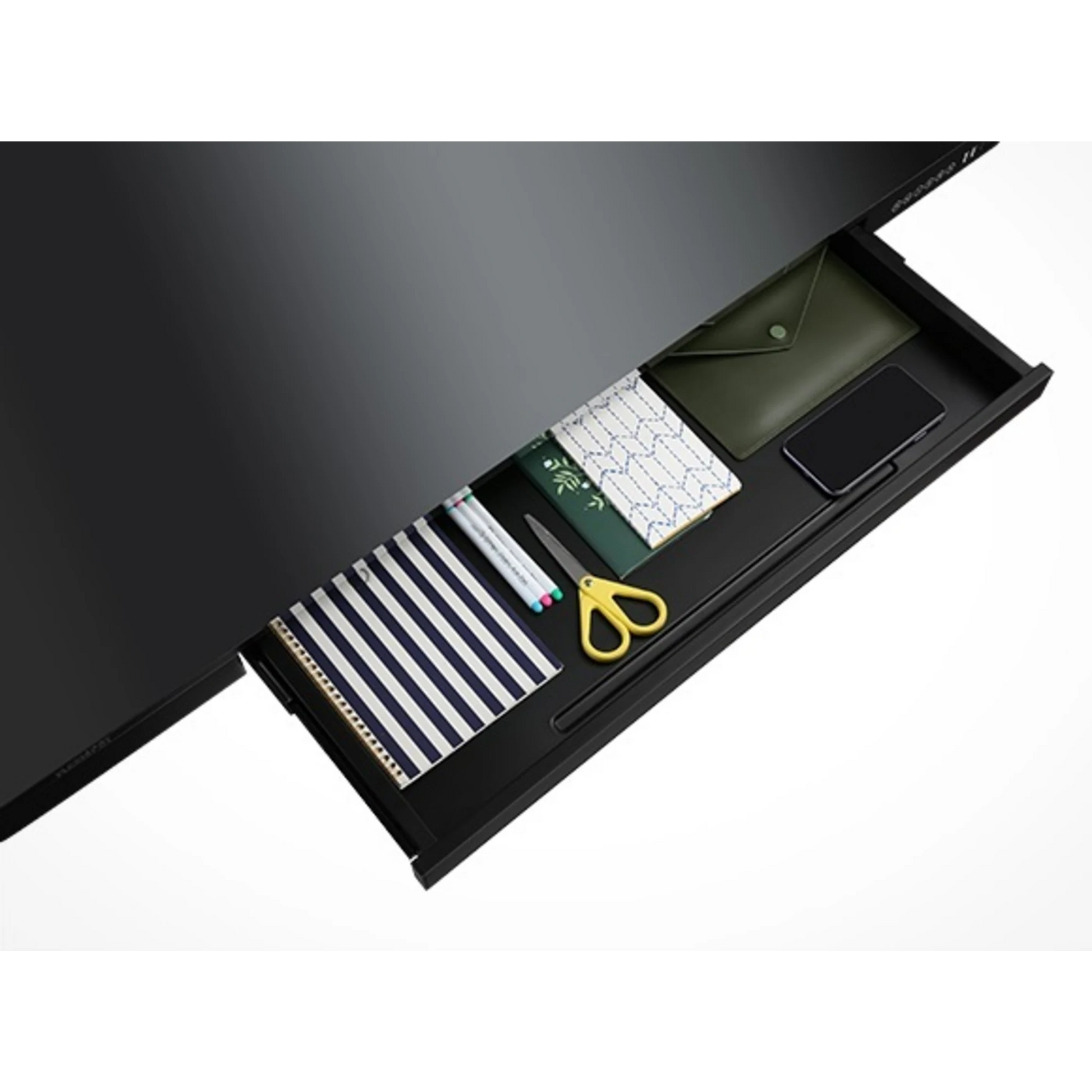 Loctek Et118 All-in-One Standing Desk, With 2 USB-A + 1 USB-C Charging Port, Pull-out Drawer, 120x60cm, Black