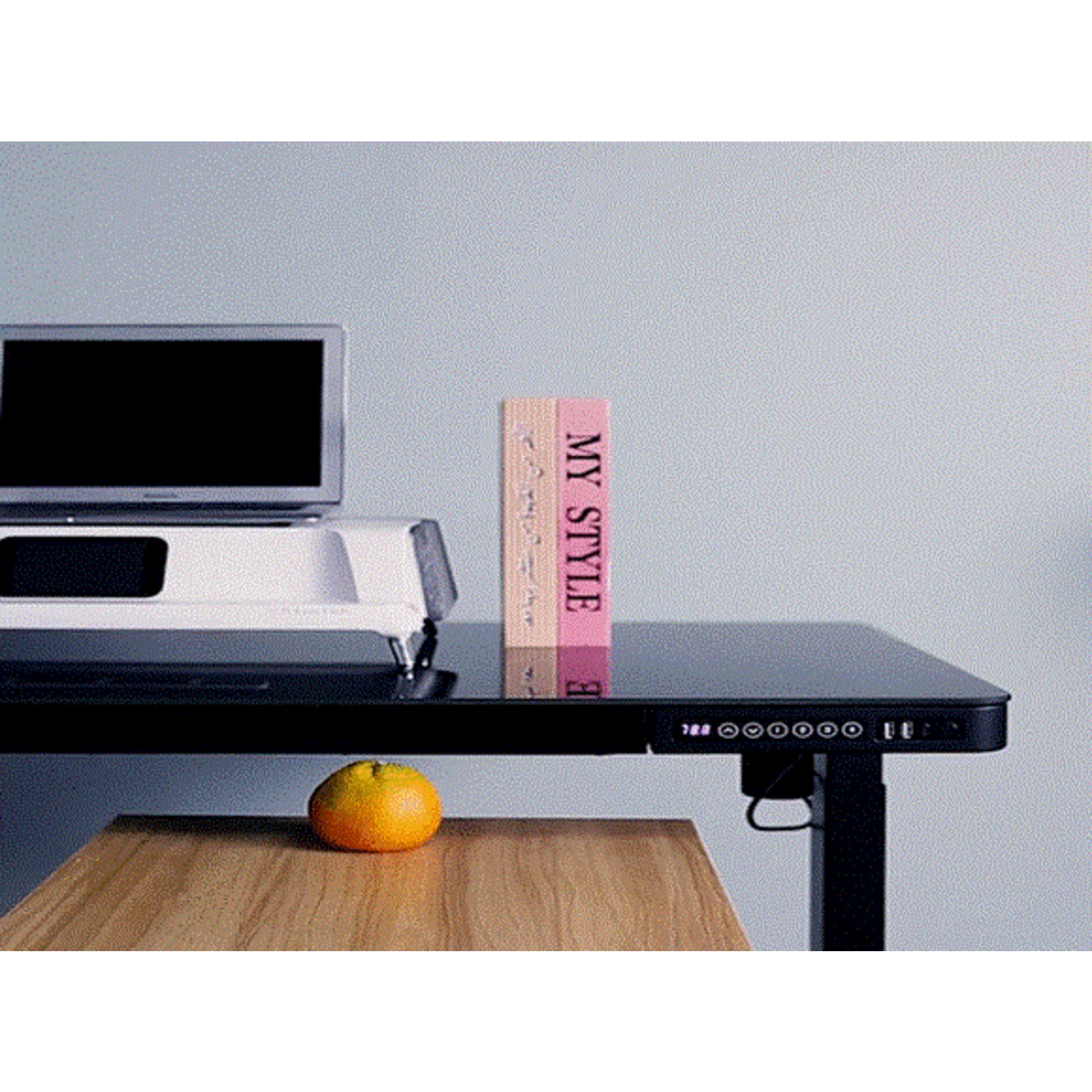 Loctek Et118 All-in-One Standing Desk, With 2 USB-A + 1 USB-C Charging Port, Pull-out Drawer, 120x60cm, Black