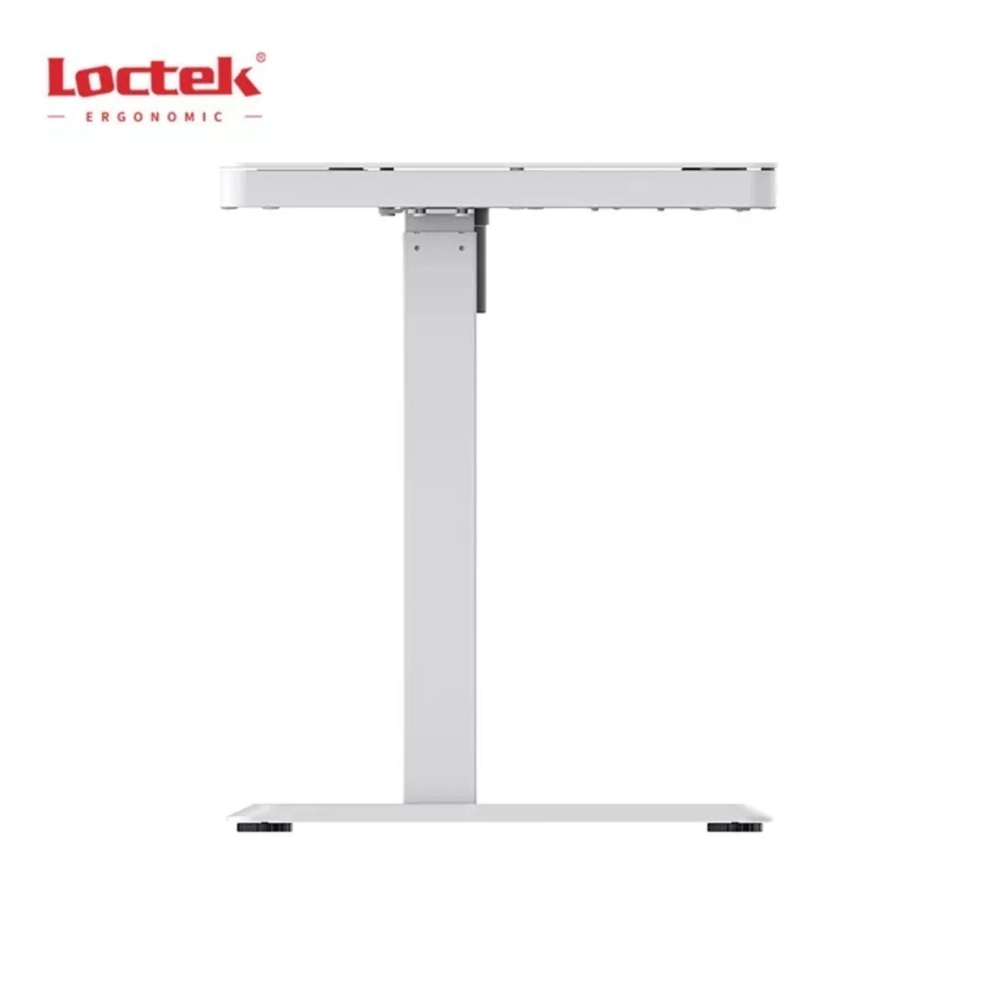 Loctek Et118 All-in-One Standing Desk, With 2 USB-A + 1 USB-C Charging Port, Pull-out Drawer, 120x60cm, White