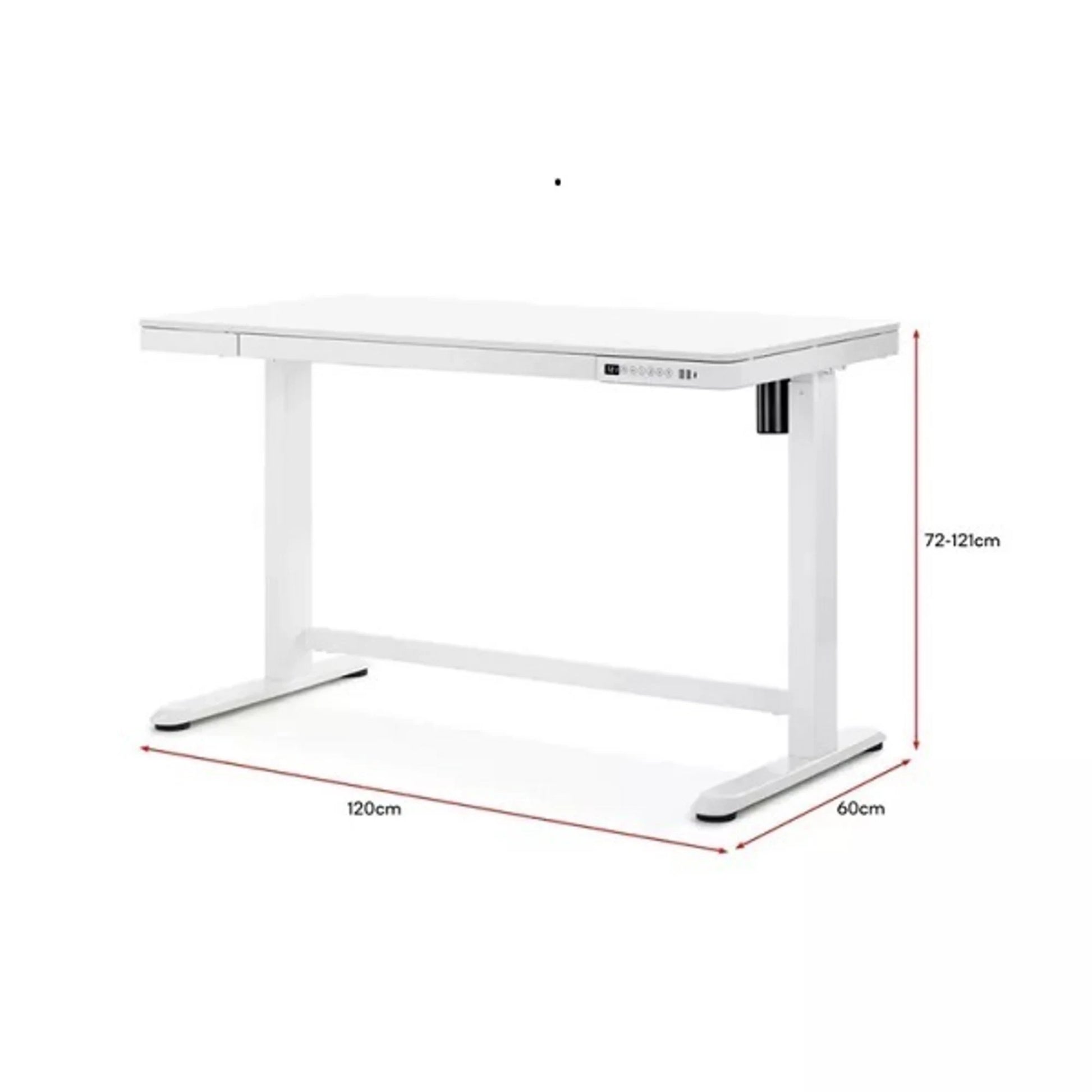 Loctek Et118 All-in-One Standing Desk, With 2 USB-A + 1 USB-C Charging Port, Pull-out Drawer, 120x60cm, White
