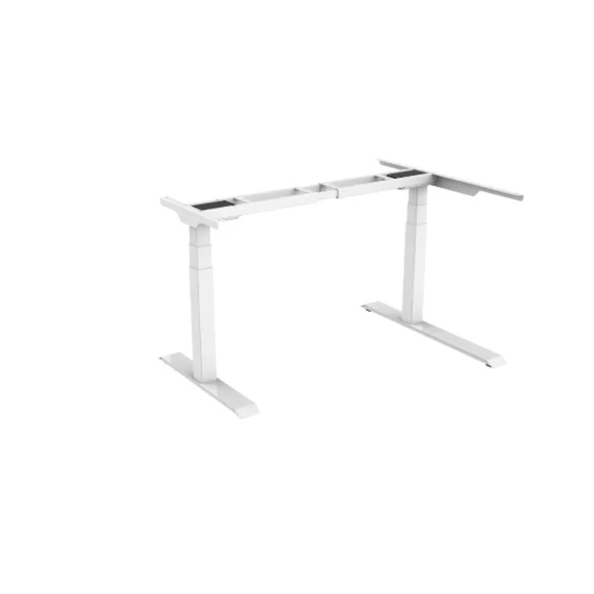 Loctek ET223DL L-Shape Ergonomic Standing Office Desk, Electric Height Adjustable With Dual Motors, 160x110x59.5cm, White