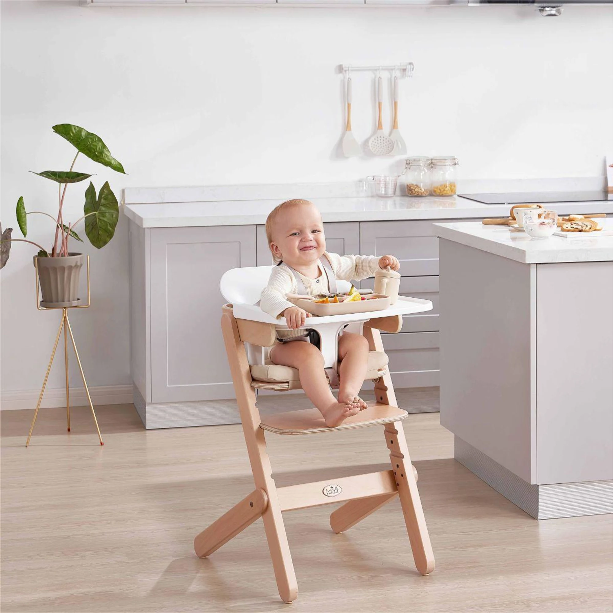 Boori Neat Kids High Chair V22 with Insert, Barley