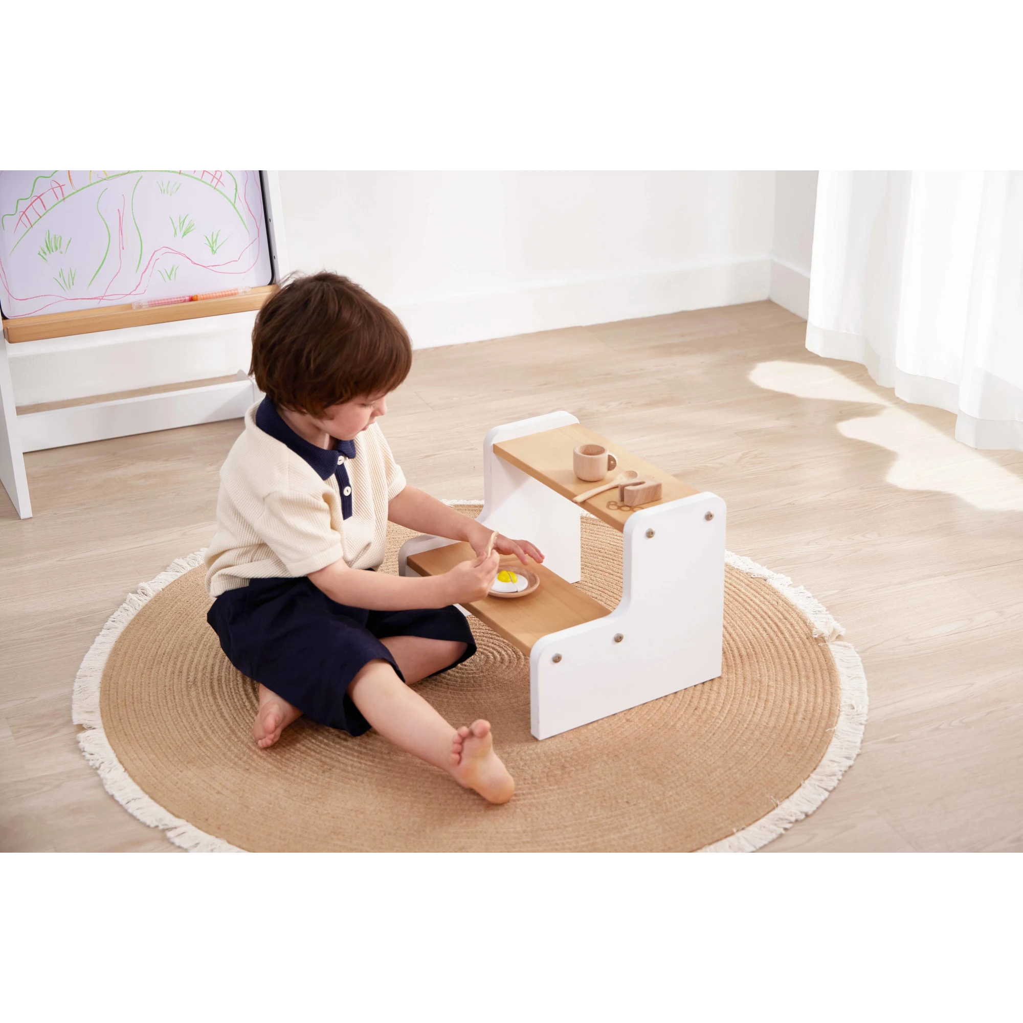 Boori Tidy Kids Foot Step Stool, Barley