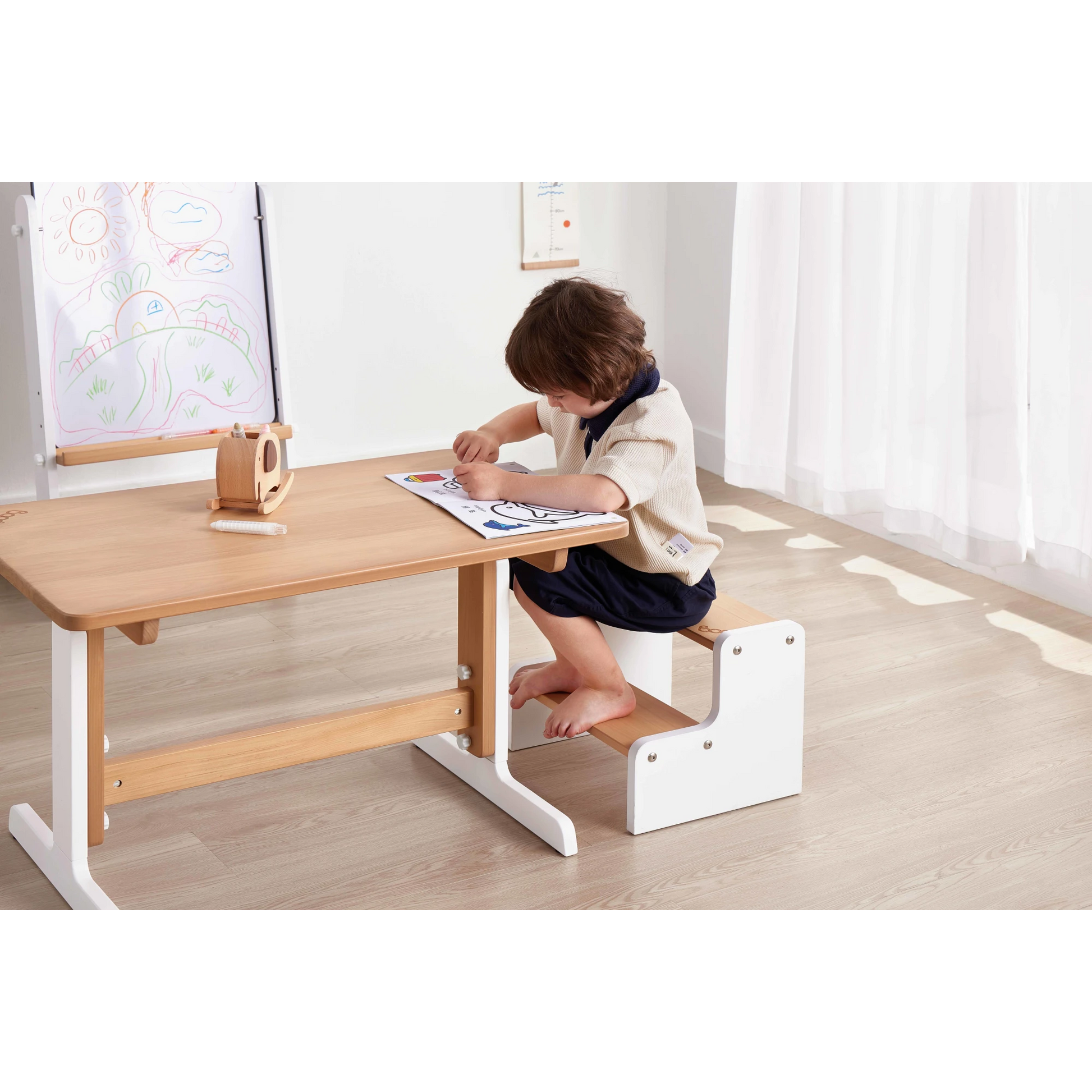 Boori Tidy Kids Foot Step Stool, Barley