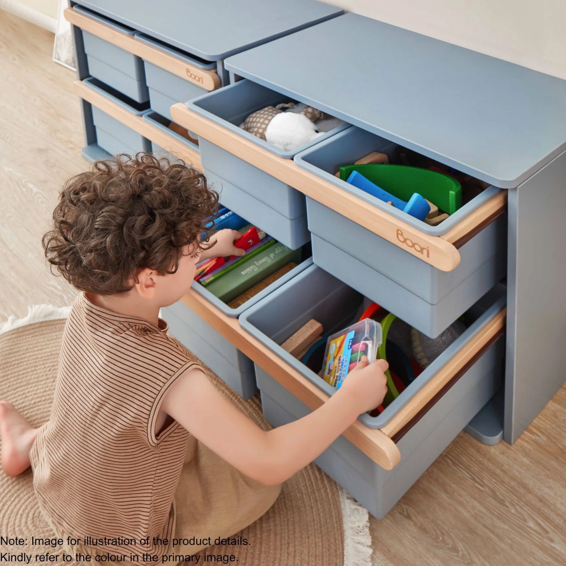 Boori Tidy Kids Toy Cabinet Shelf, Barley