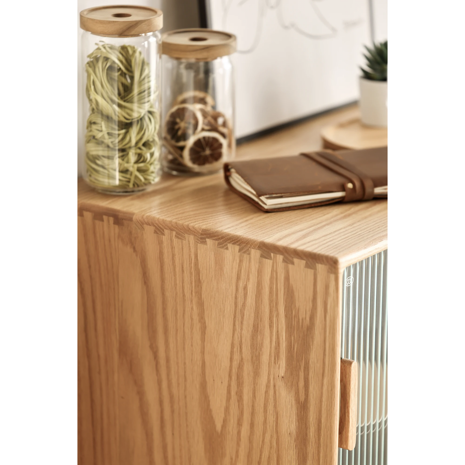 Solidwood Bailey Sideboard, 65x40x85CM, Natural Wood