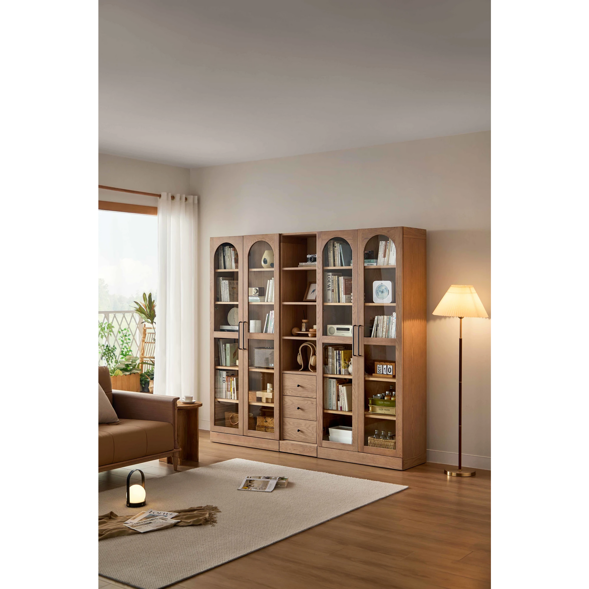 Linspire Ventus Bookcase with Storage Drawers, Beaver
