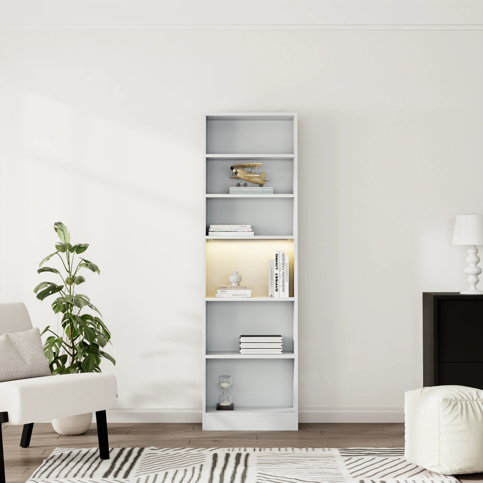 Loft Kiri Bookcase, 60cm, White