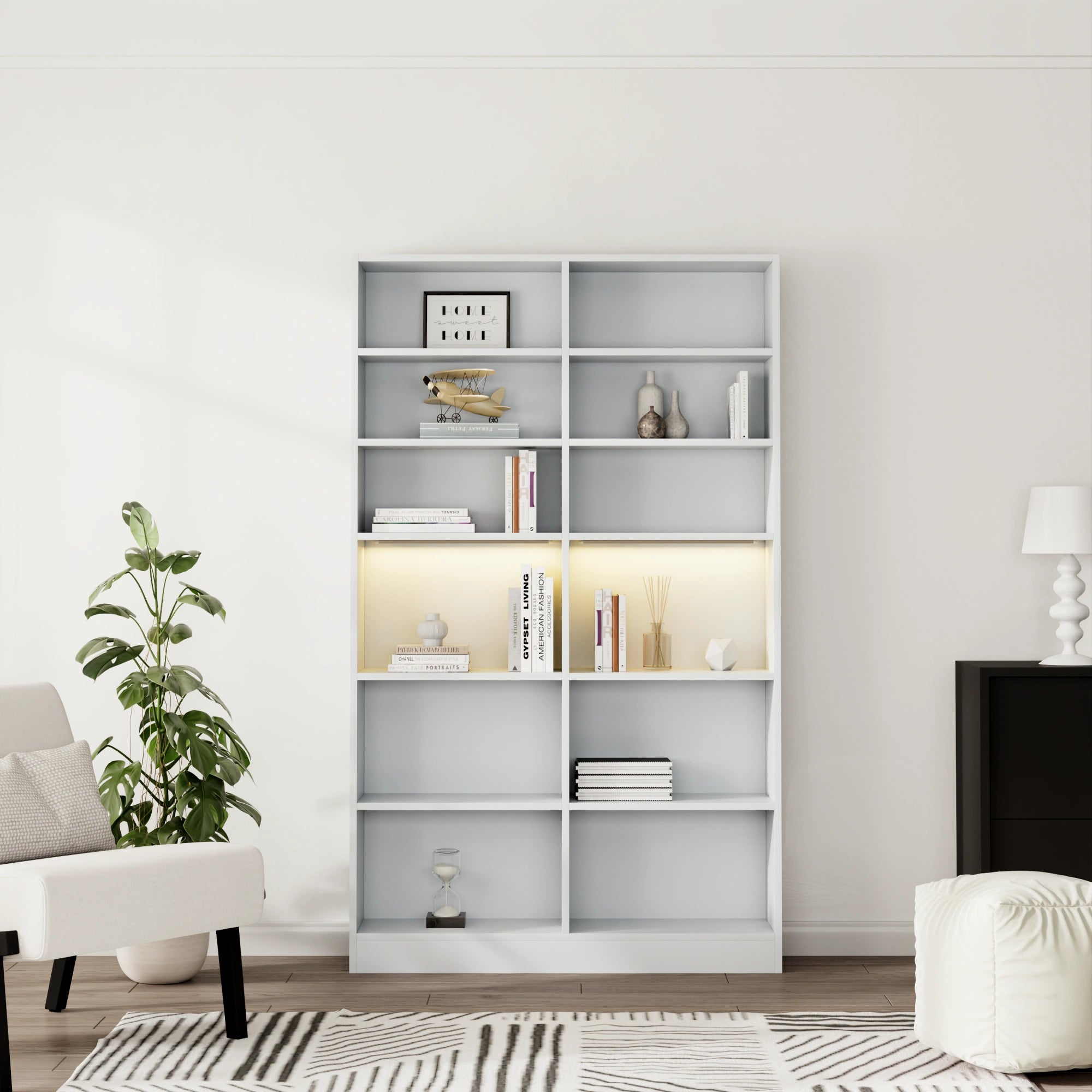 Loft Kiri Bookcase, 120cm, White