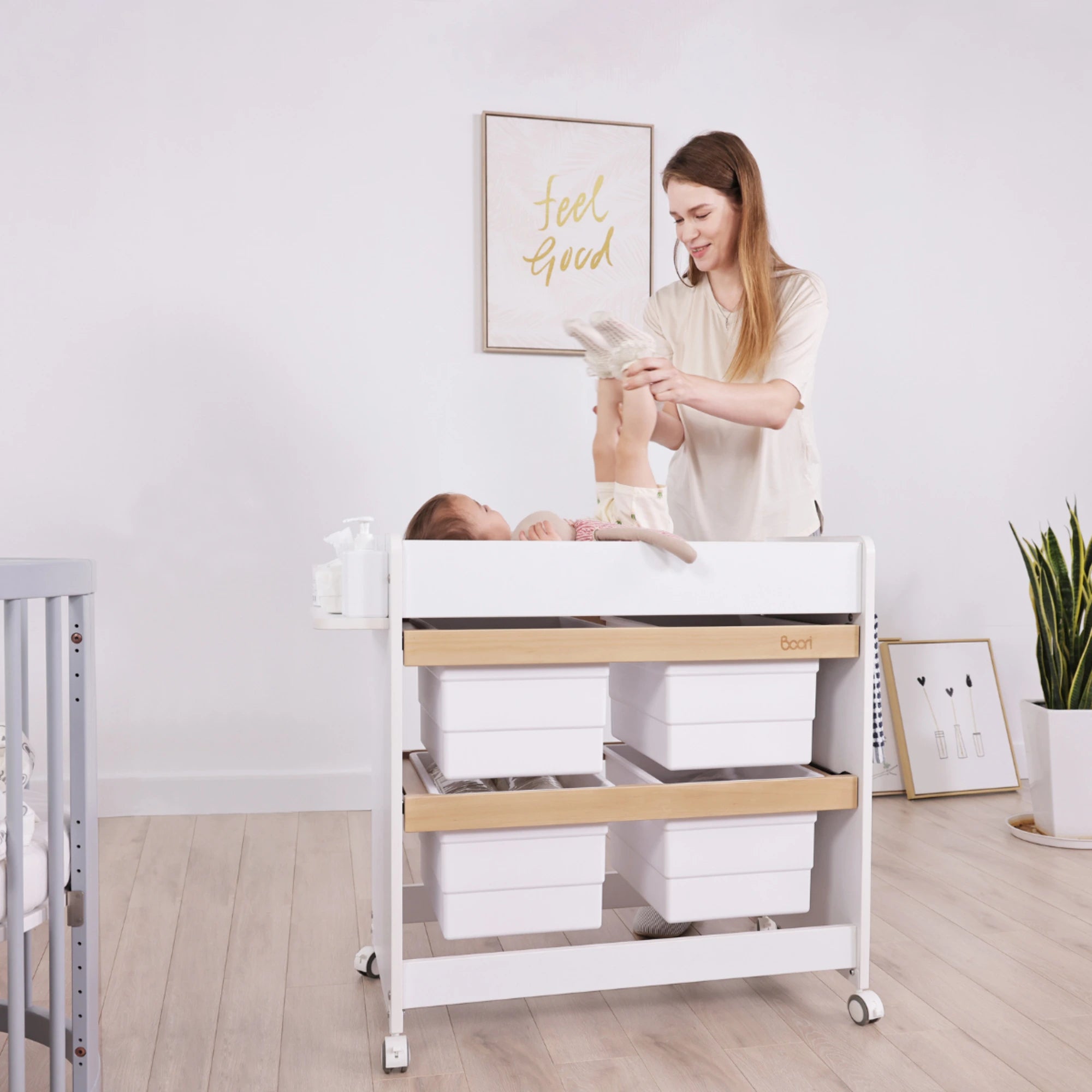 Boori Natty Kids Storage Changer, Barley