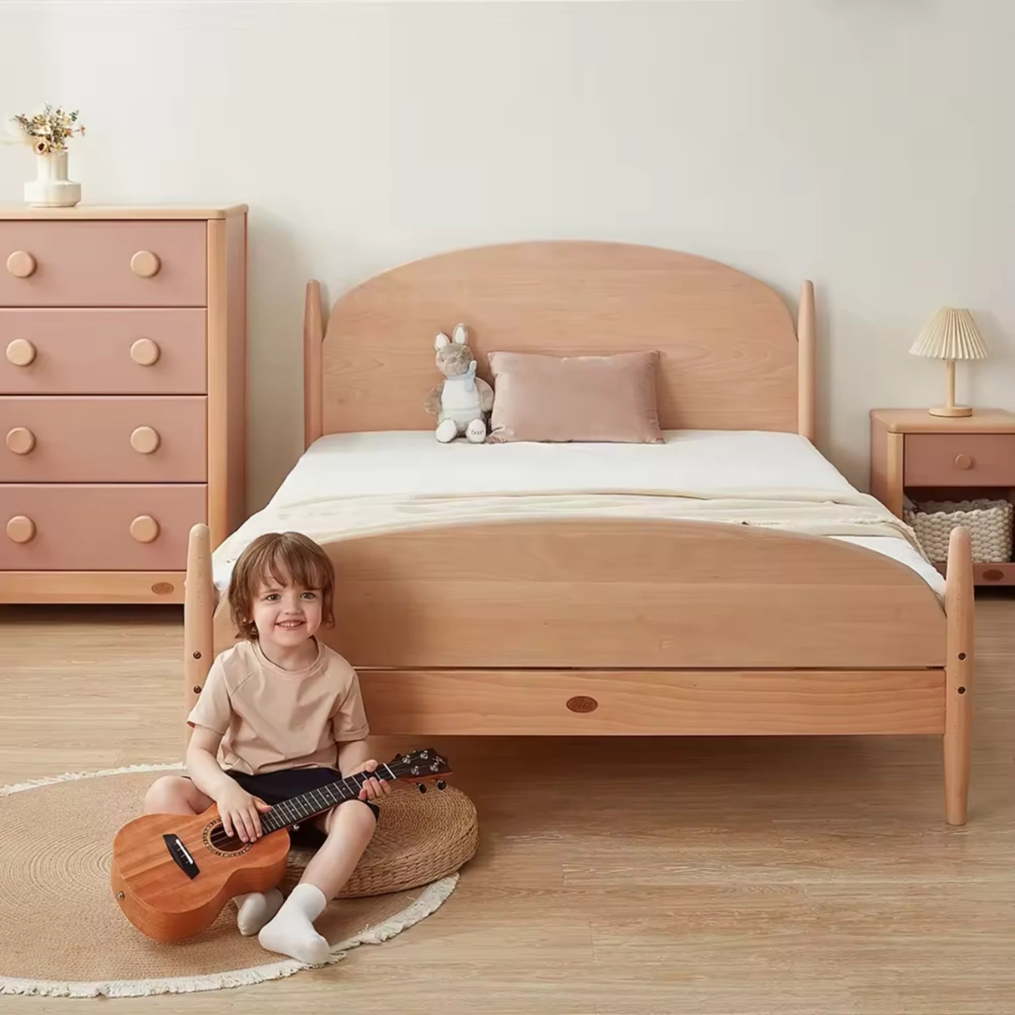 Boori Yarra Kids NZ King Single Bed with Fabric Covers, Blueberry