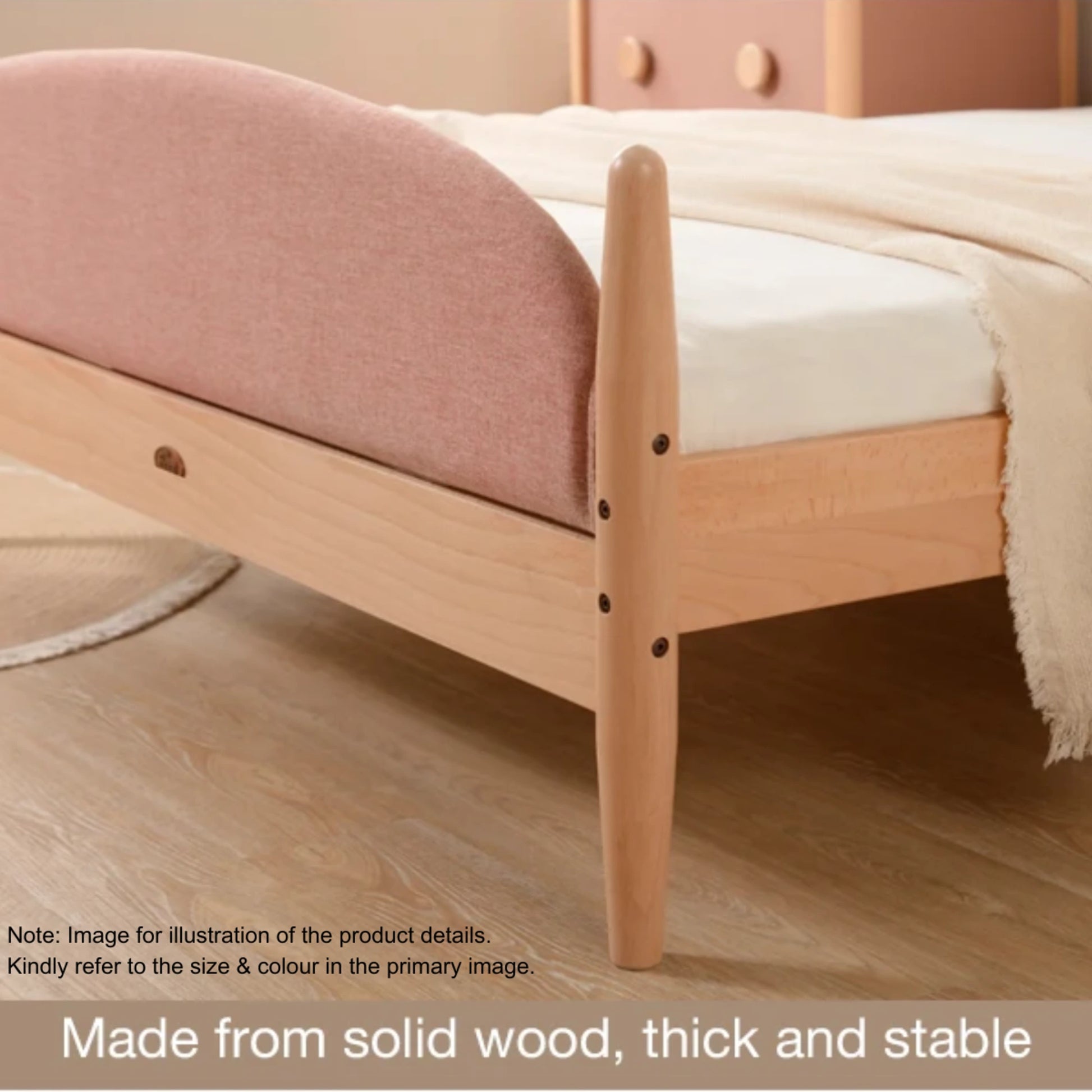 Boori Yarra Kids NZ King Single Bed with Fabric Covers, Blueberry