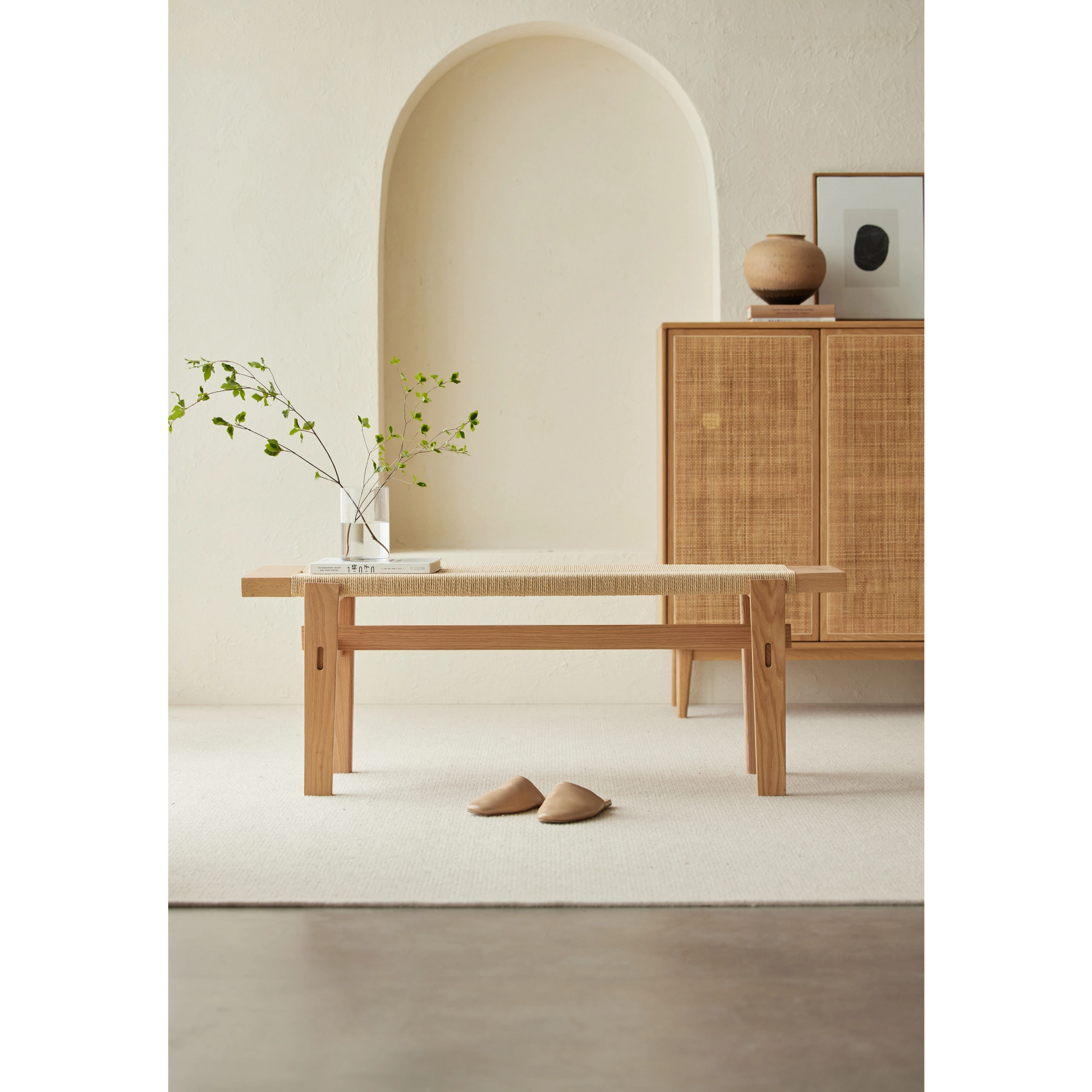 Solidwood Amber Rope Bench, 120cm