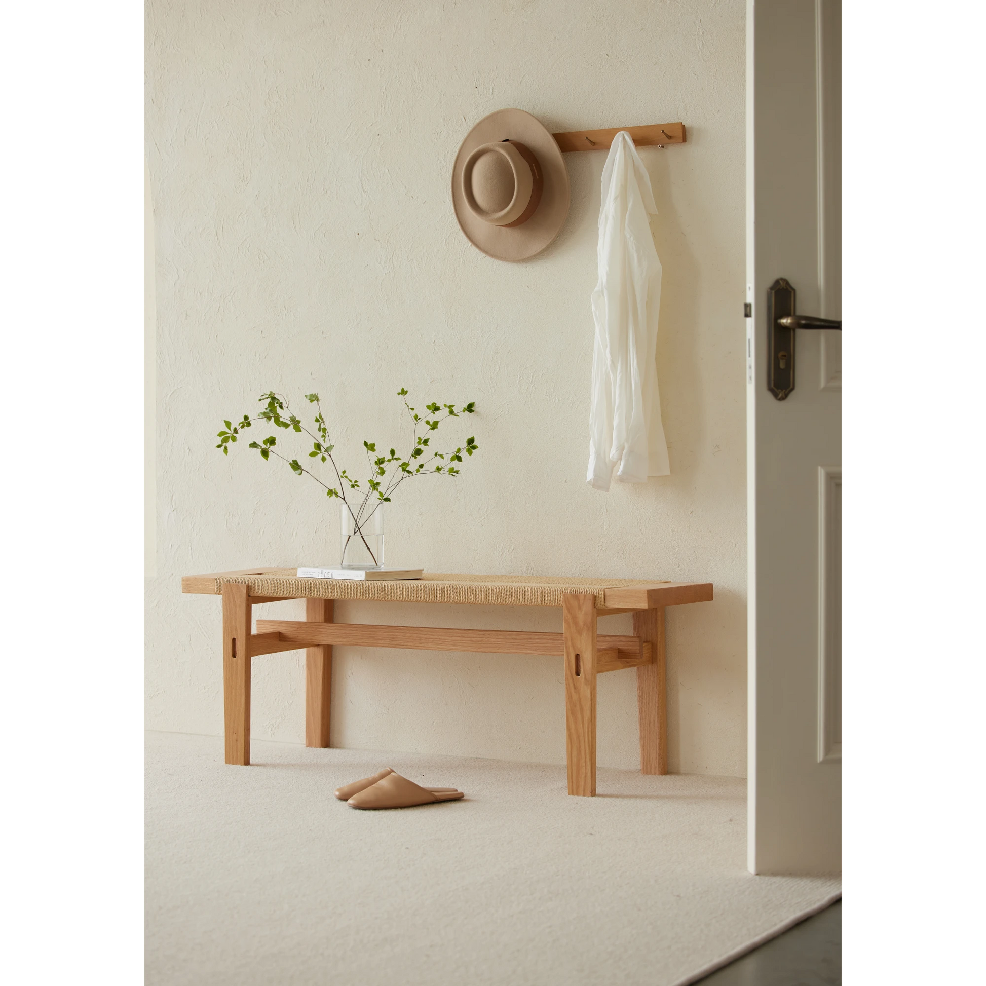 Solidwood Amber Rope Bench, 120cm