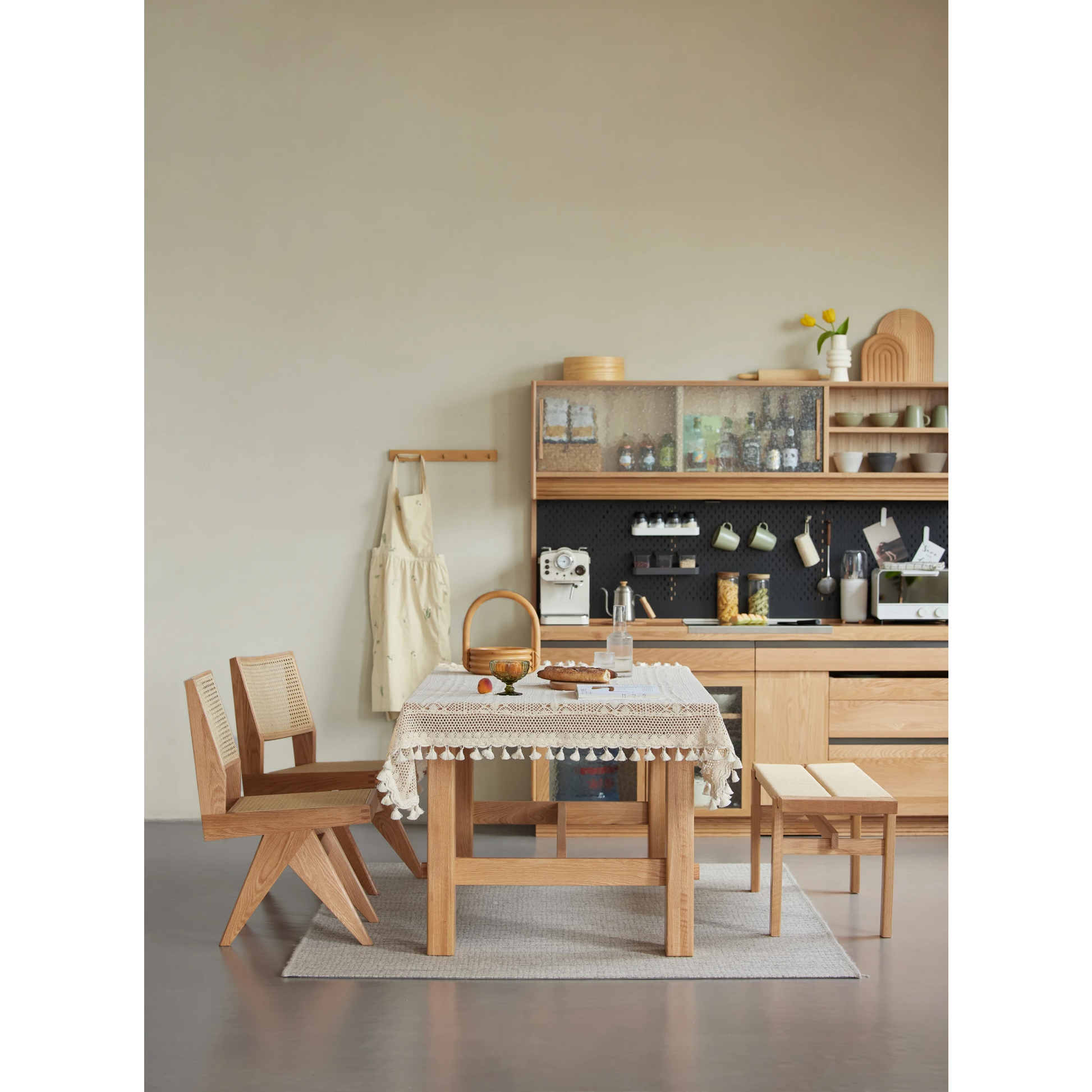 Solidwood Amber Rope Bench, 120cm