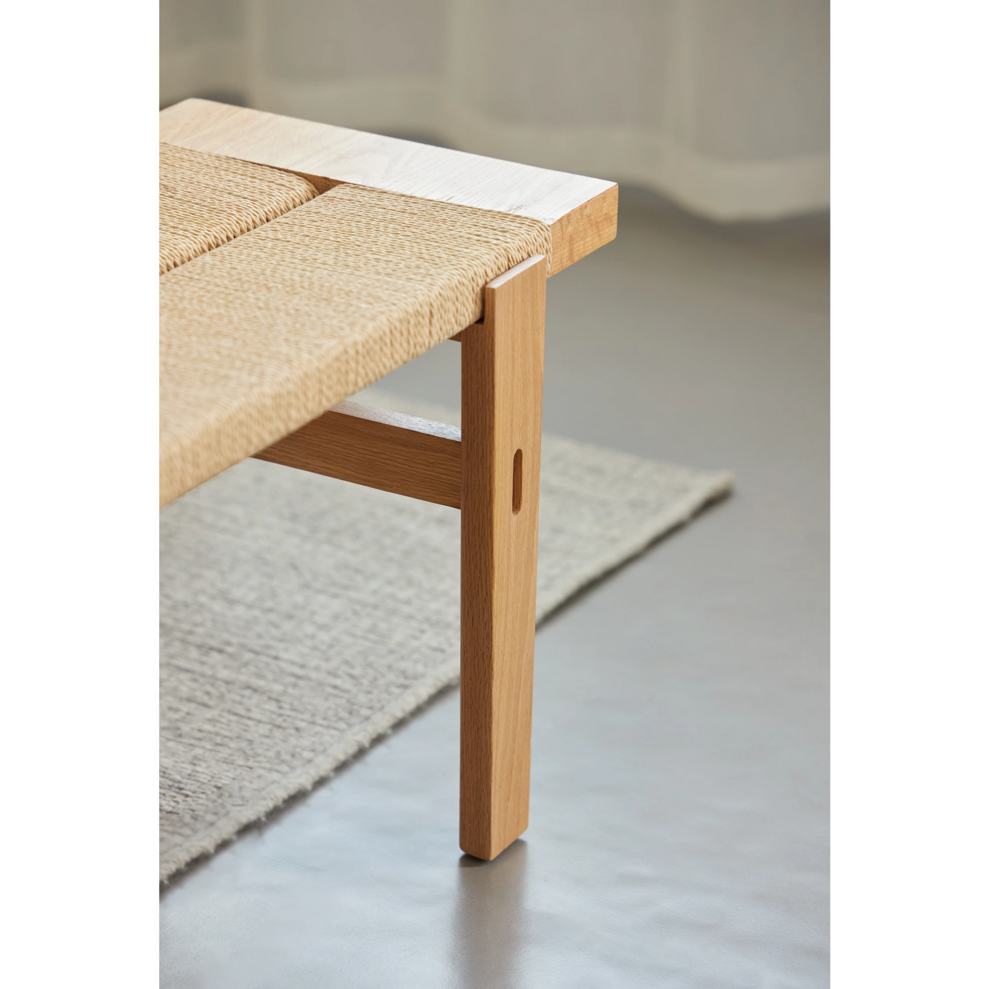 Solidwood Amber Rope Bench, 120cm