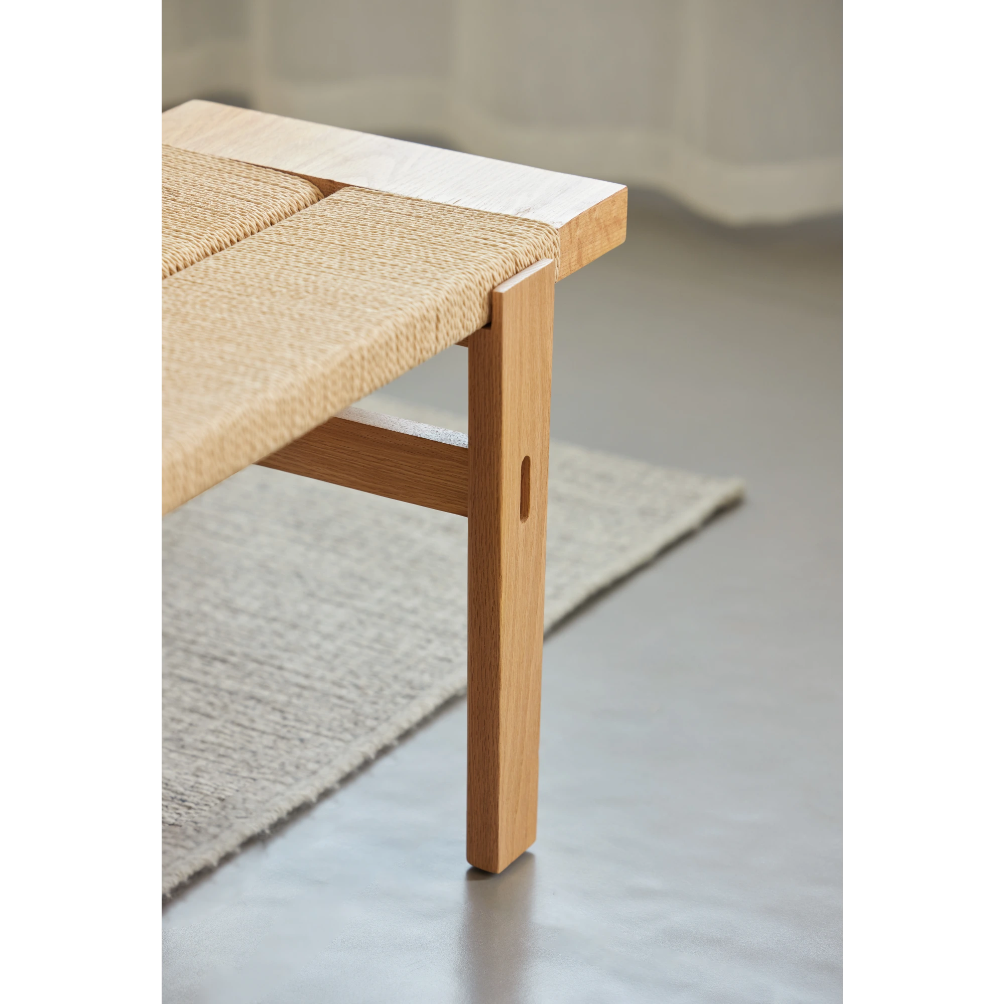 Solidwood Amber Rope Bench, 120cm