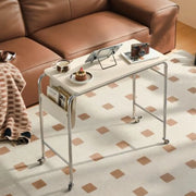 Linspire Trend Office Desk with Casters, Off-White