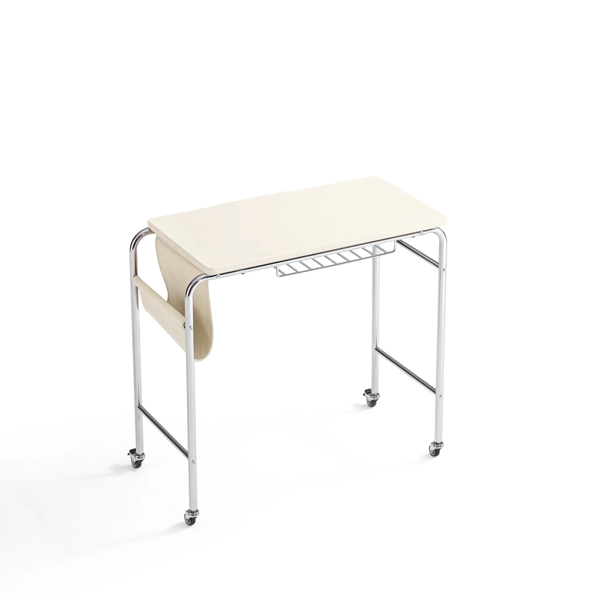 Linspire Trend Office Desk with Casters, Off-White