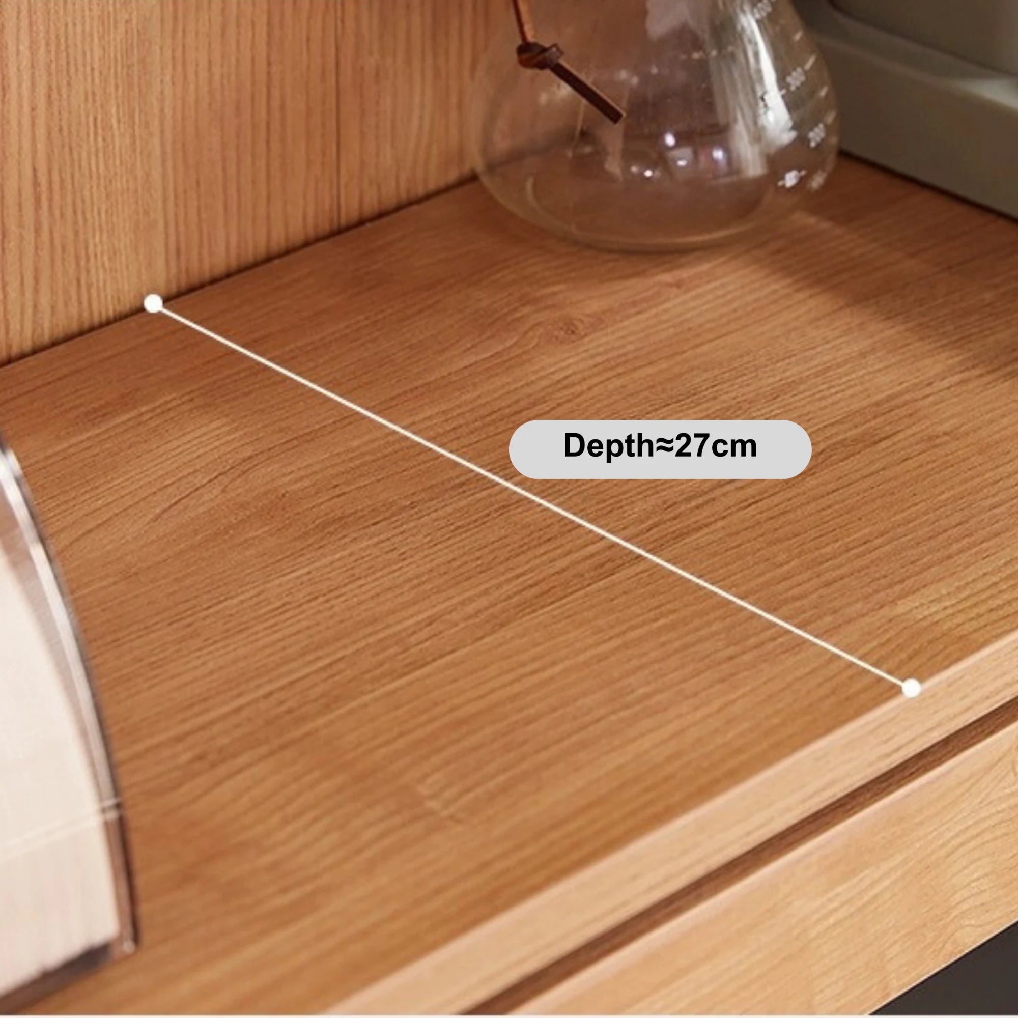 Linspire Prism 3 Plastic/Panel Door Bookcase, Natural Wood