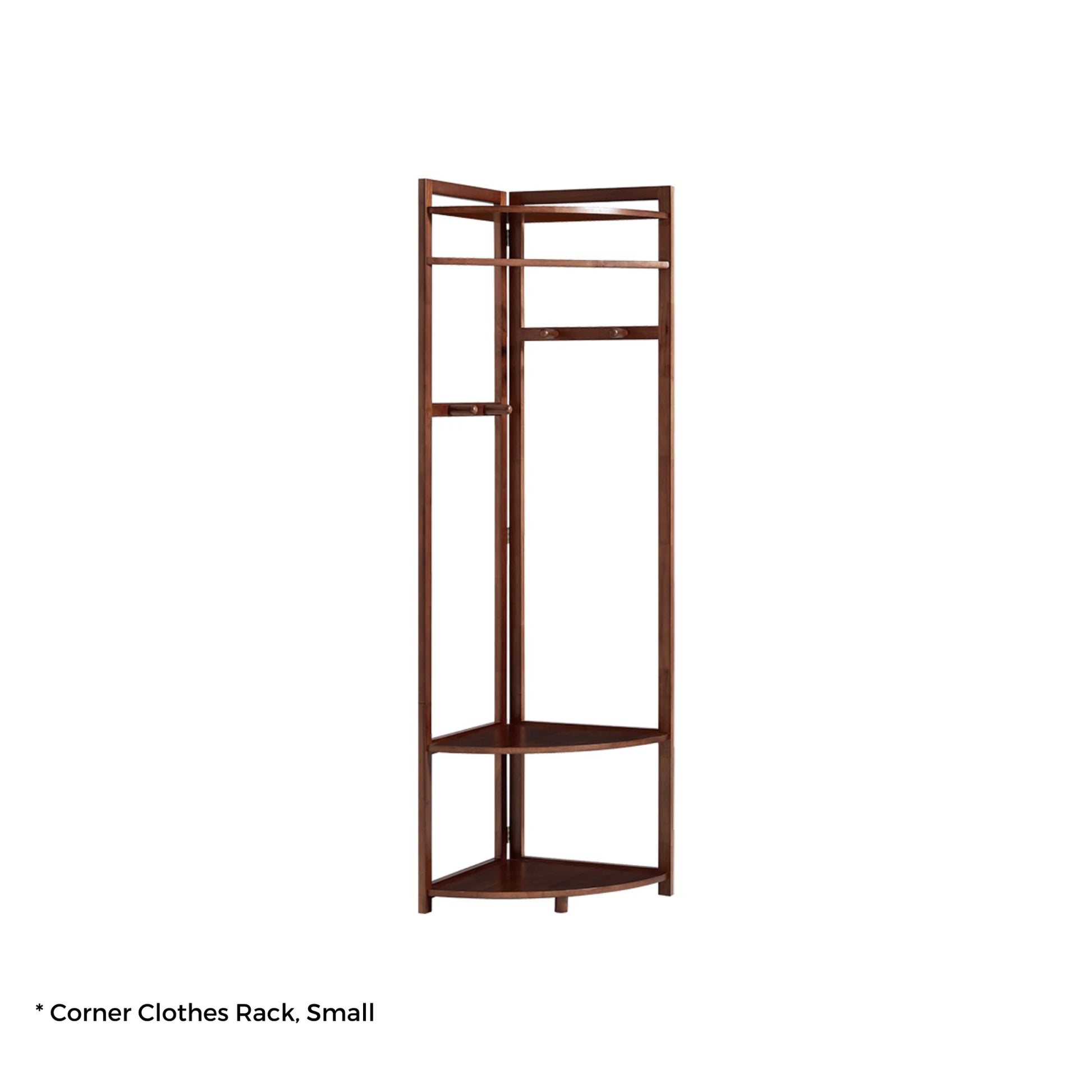 Linspire Quaint Solid Wood Corner Clothes Rack, Small
