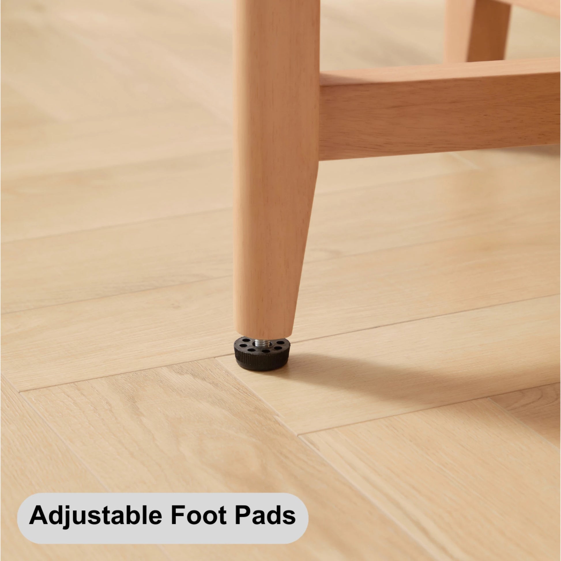 Linspire Yumi Sintered Stone Table Top Foldable Dining Table & 4 Dining Chairs Set, Natural Wood