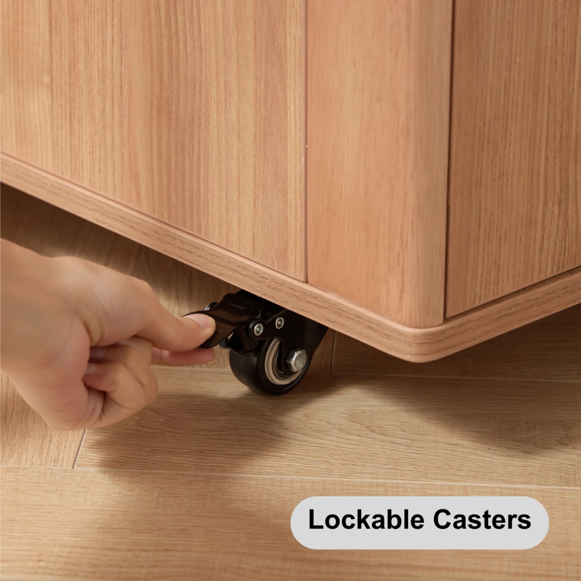 Linspire Yumi Sintered Stone Table Top Foldable Dining Table & 4 Dining Chairs Set, Natural Wood