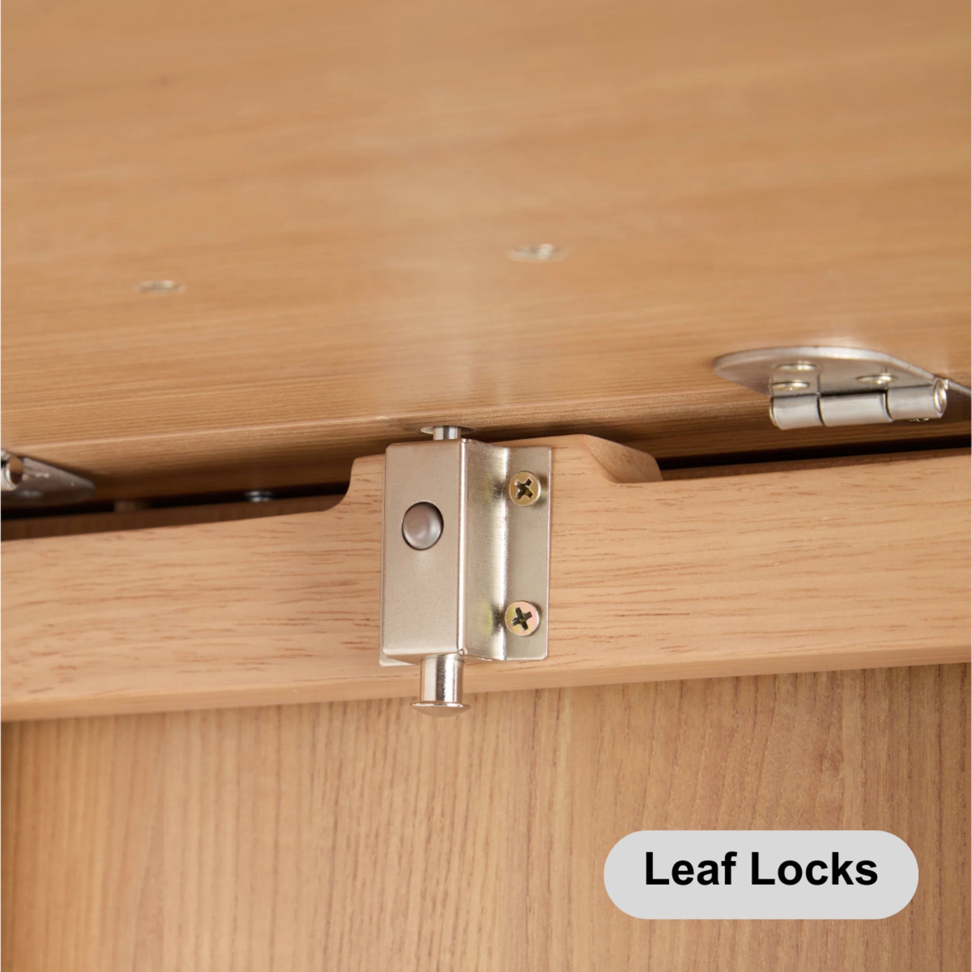 Linspire Yumi Sintered Stone Table Top Foldable Dining Table & 4 Dining Chairs Set, Natural Wood