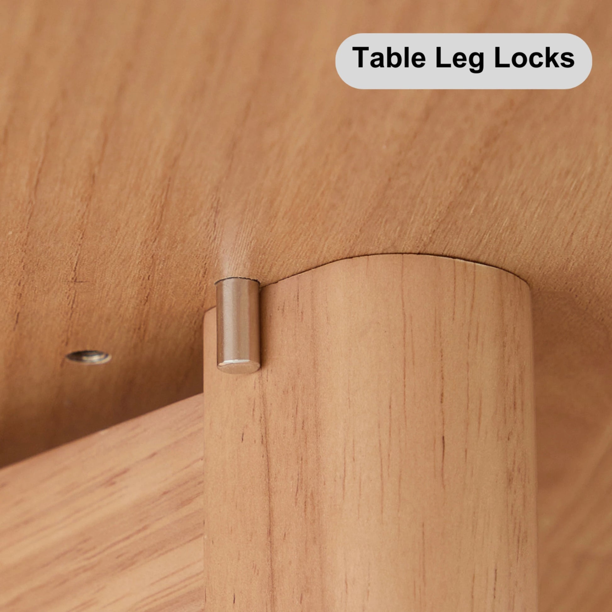 Linspire Yumi Sintered Stone Table Top Foldable Dining Table & 4 Dining Chairs Set, Natural Wood