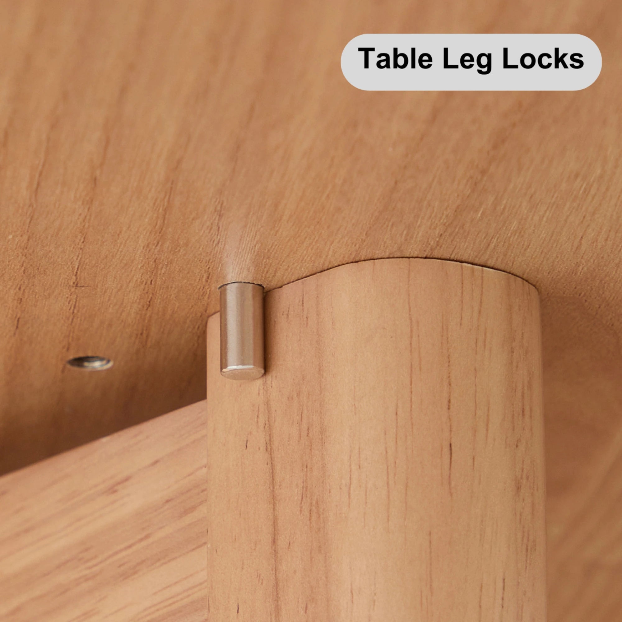 Linspire Yumi Sintered Stone Table Top Foldable Dining Table & 4 Dining Chairs Set, Natural Wood