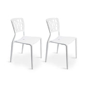 MODE Dondoli Pocci Viento Chair Replica, White, Set of 2