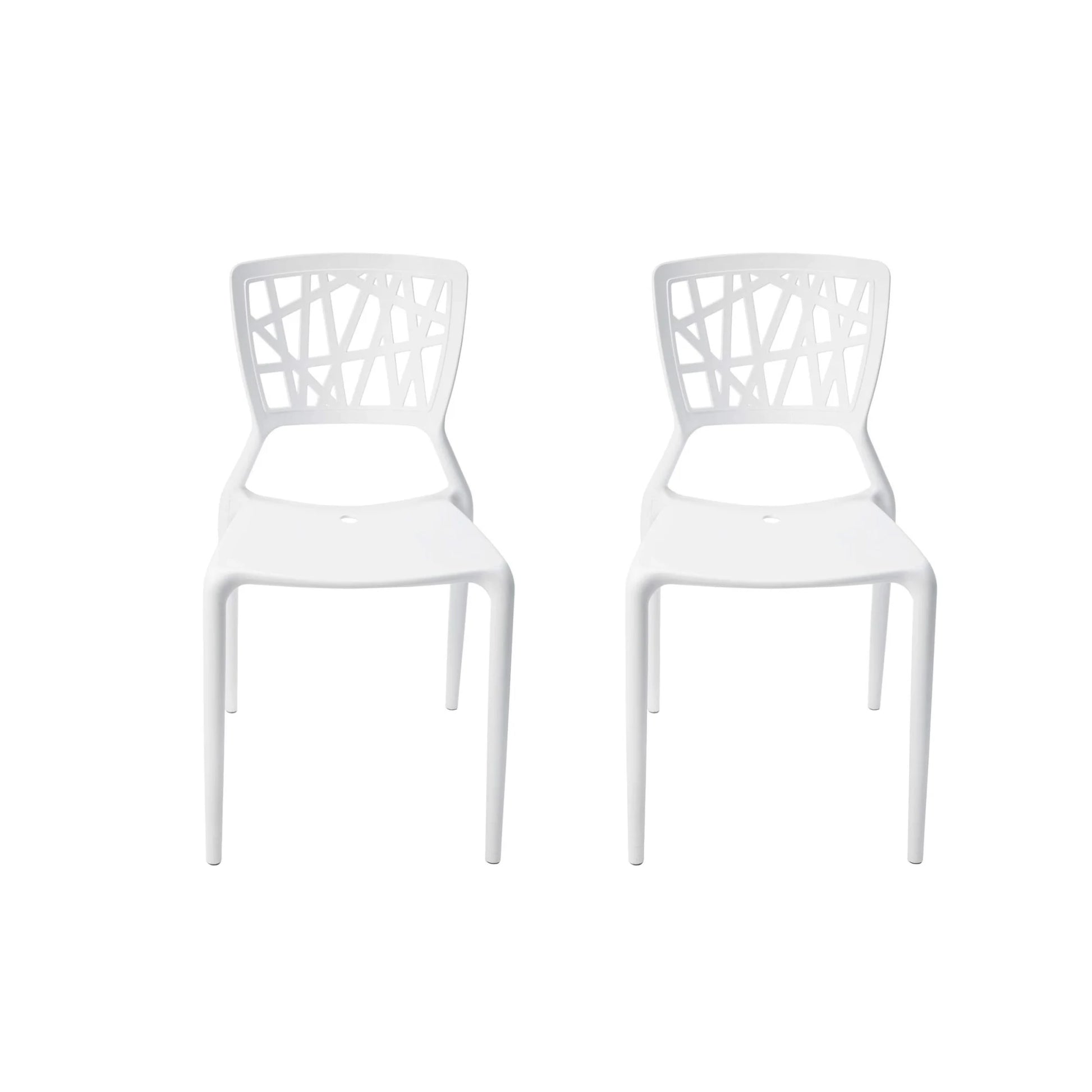 MODE Dondoli Pocci Viento Chair Replica, White, Set of 2