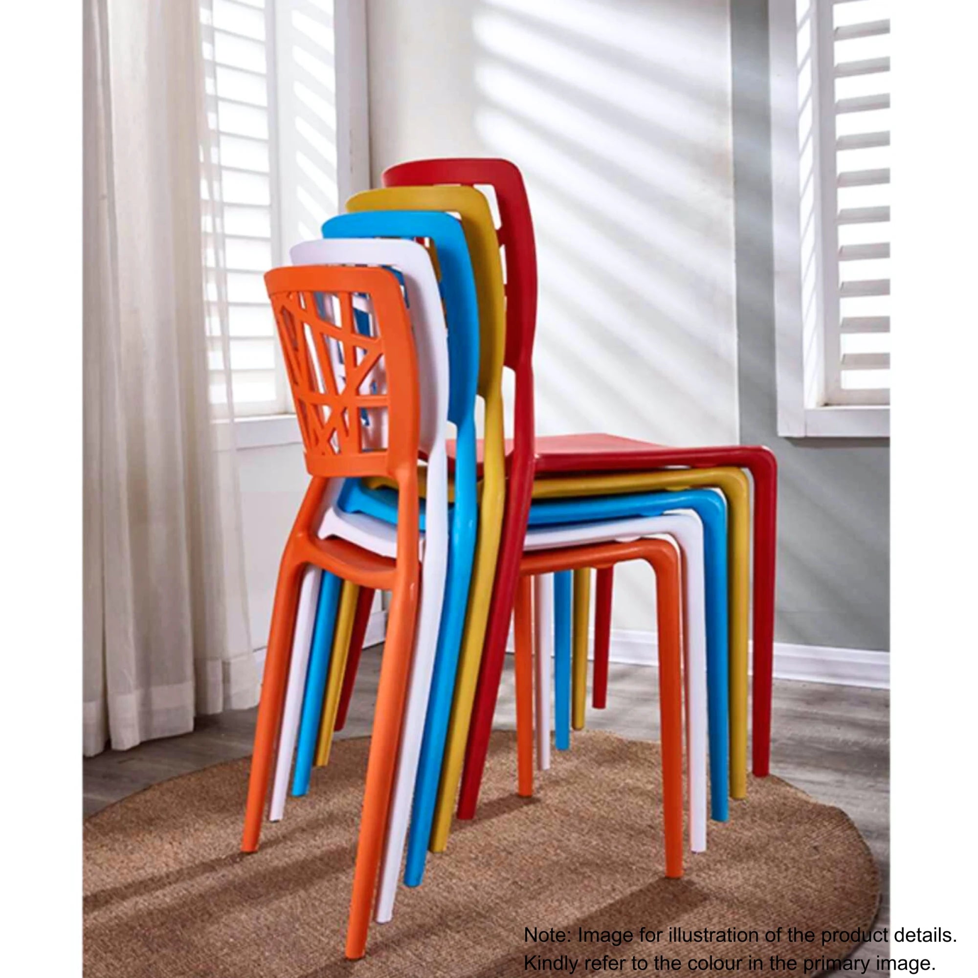 MODE Dondoli Pocci Viento Chair Replica, White, Set of 2