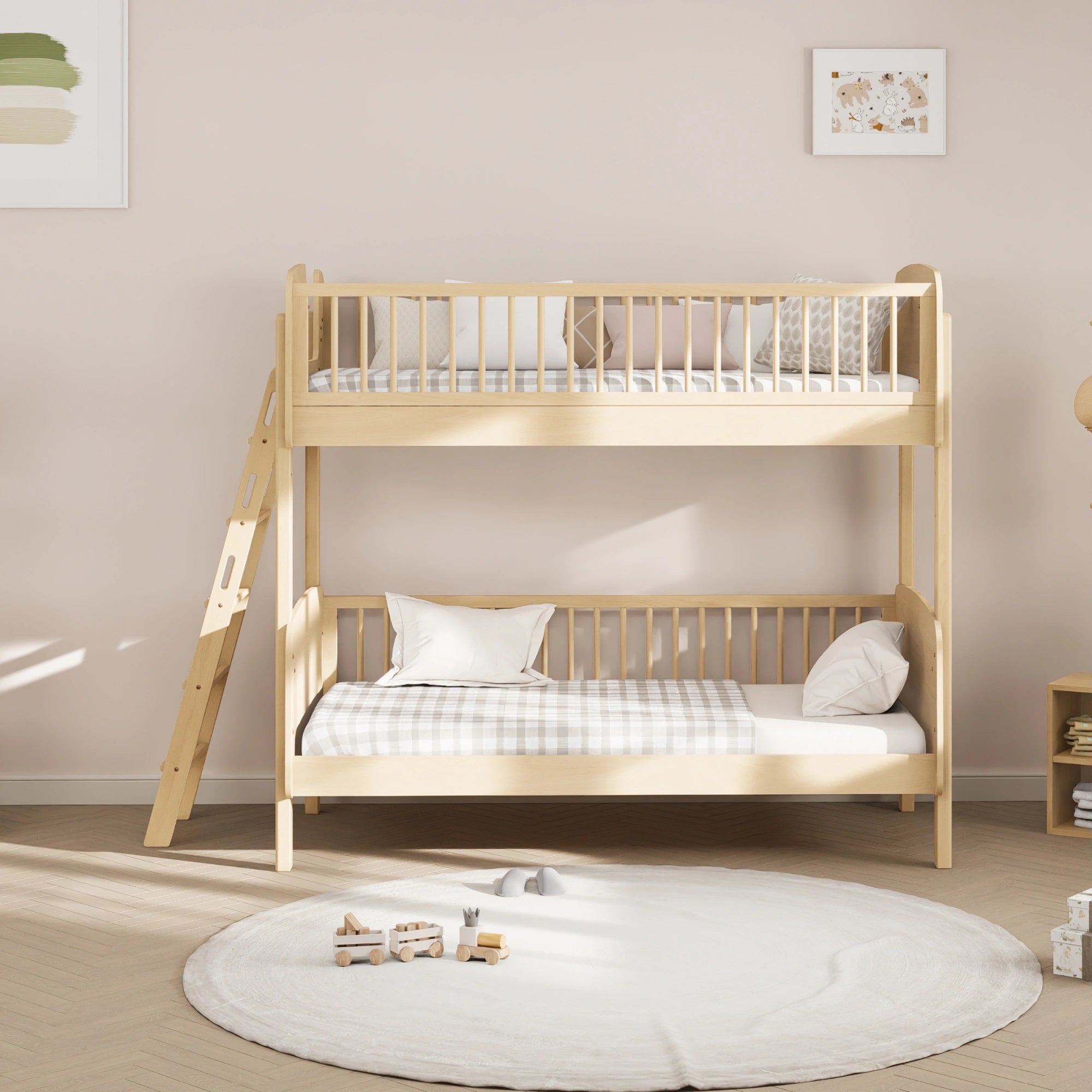 Boori Matilda Kids NZ Single Bunk Bed + Ladder, Beech