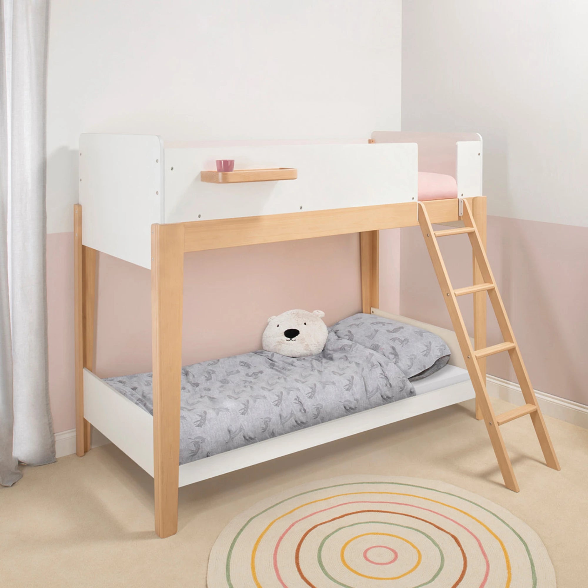 Boori Natty Kids NZ Single Bunk Bed + Ladder, Barley