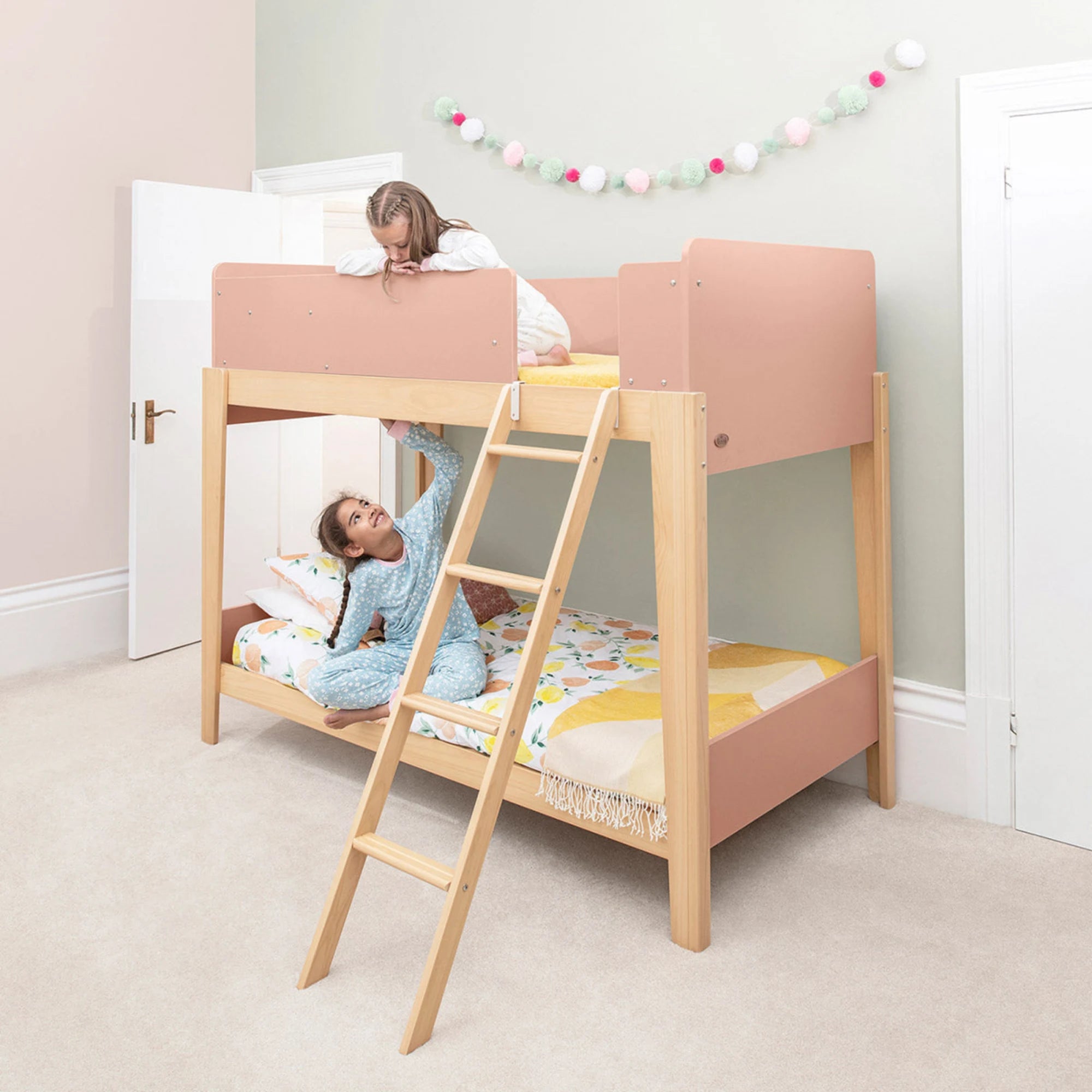 Boori Natty Kids NZ Single Bunk Bed + Ladder, Cherry
