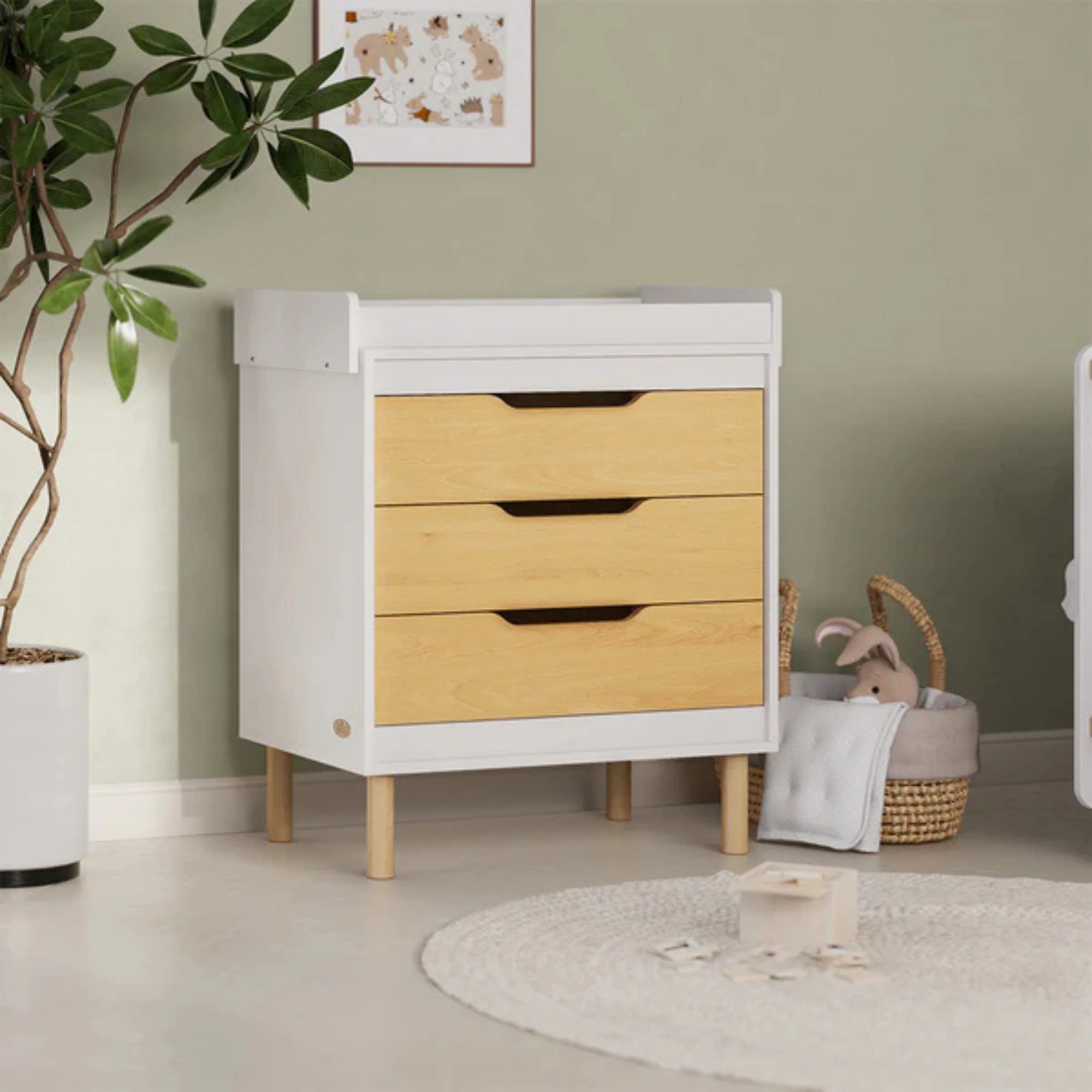Boori Perla Kids 3 Drawer Chest + Change Tray