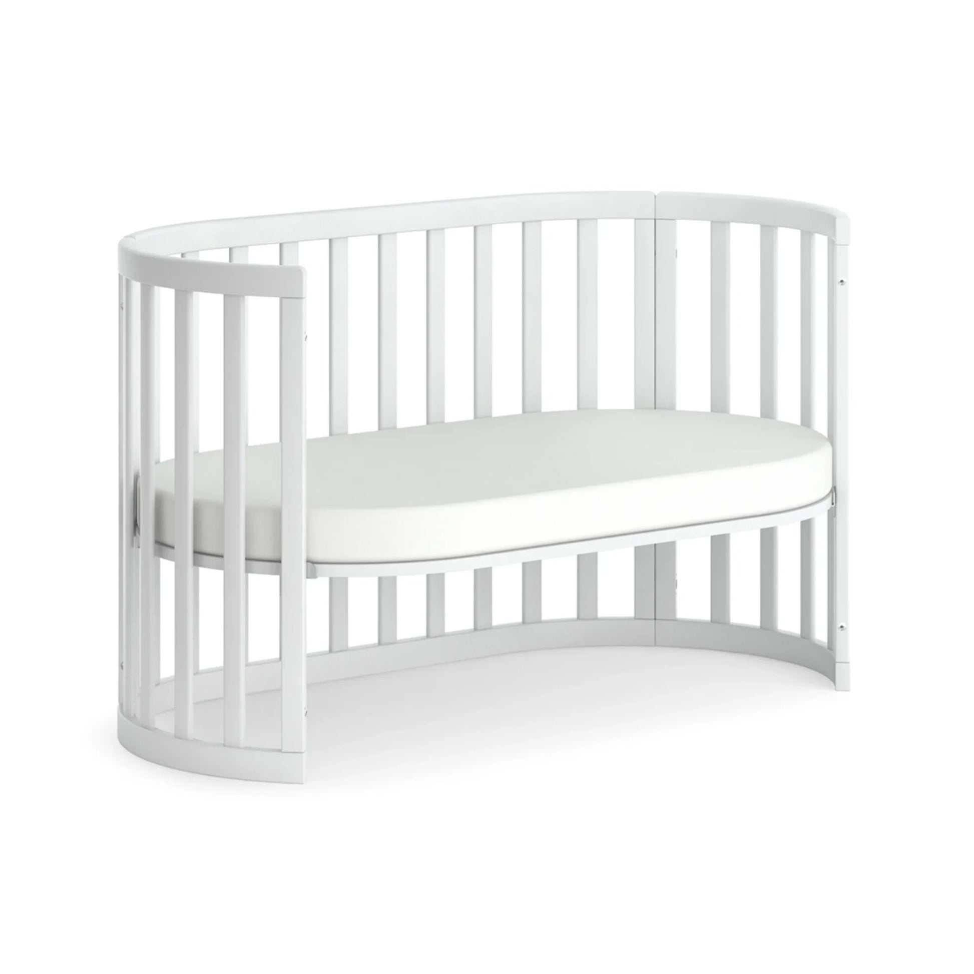 Boori Eden Kids Oval Cot V22 - Beech Wood, Barley White
