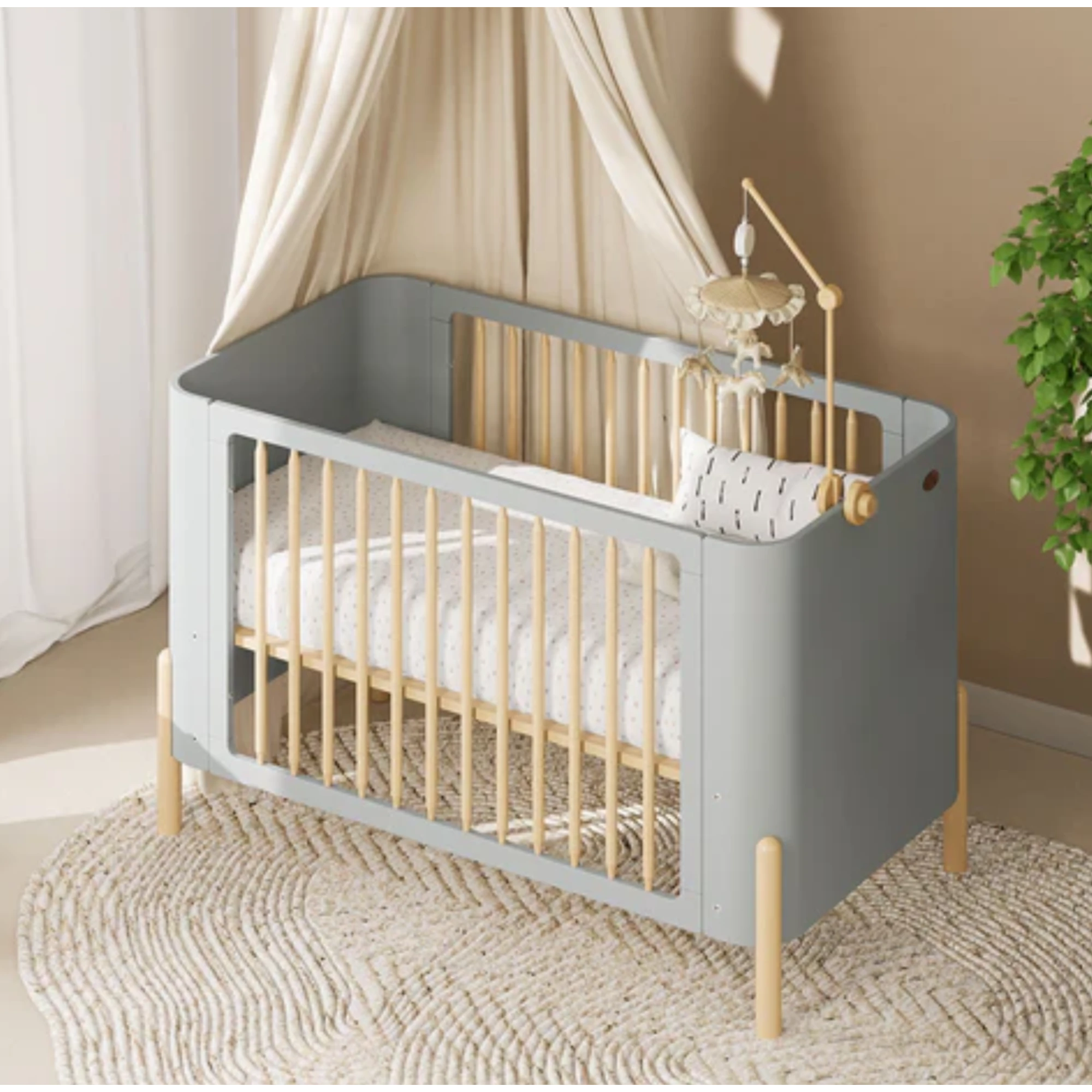 Boori Nova Kids Baby Cot, Blueberry
