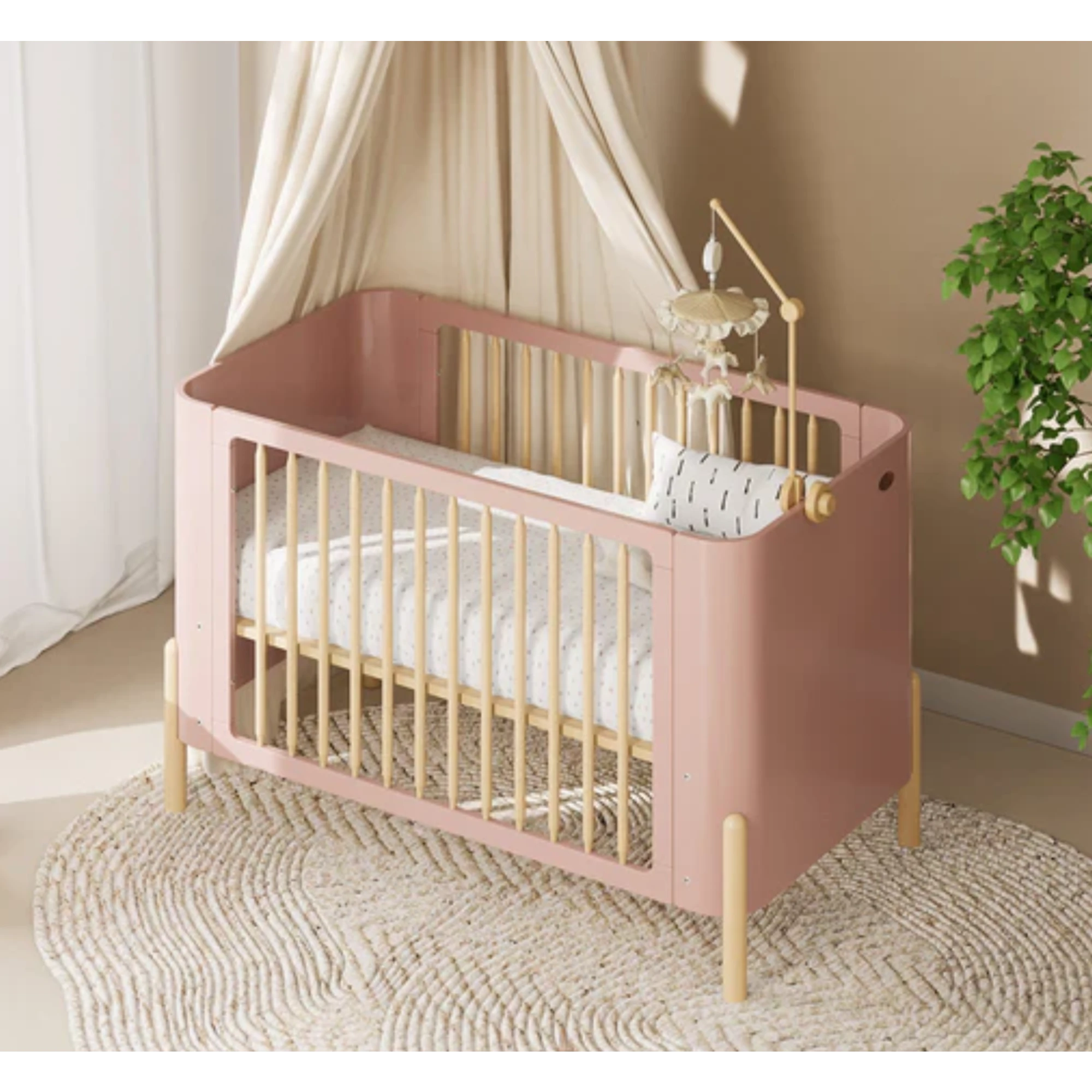 Boori Nova Kids Baby Cot, Cherry