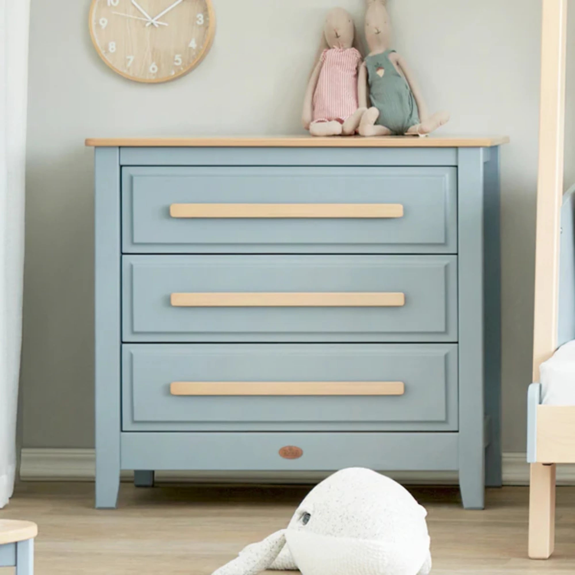 Boori Linear Kids 3 Drawer Chest Smart Assembly, Blueberry