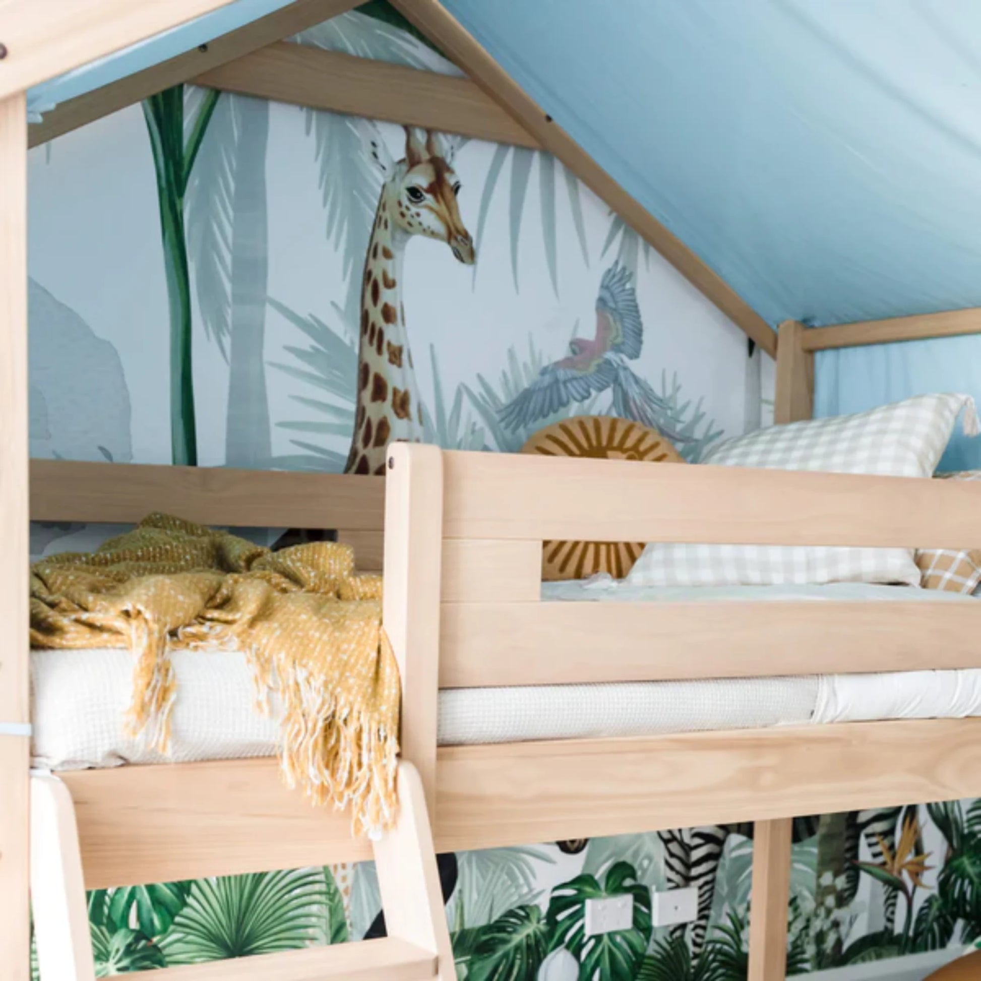 Boori Forest Kids Teepee Loft Tent Canopy, Blueberry