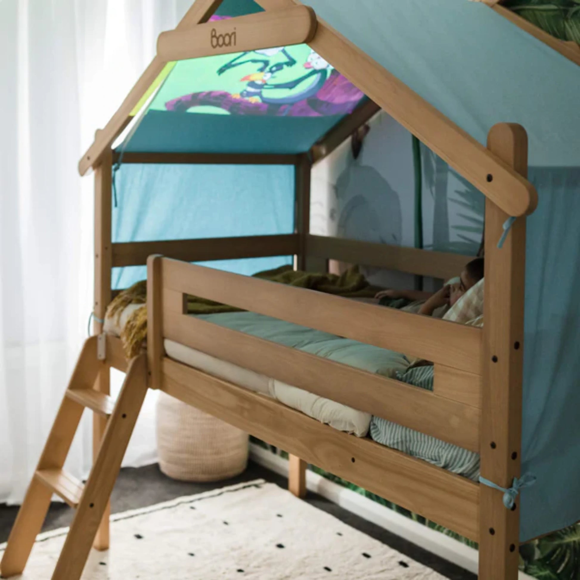 Boori Forest Kids Teepee Loft Tent Canopy, Blueberry