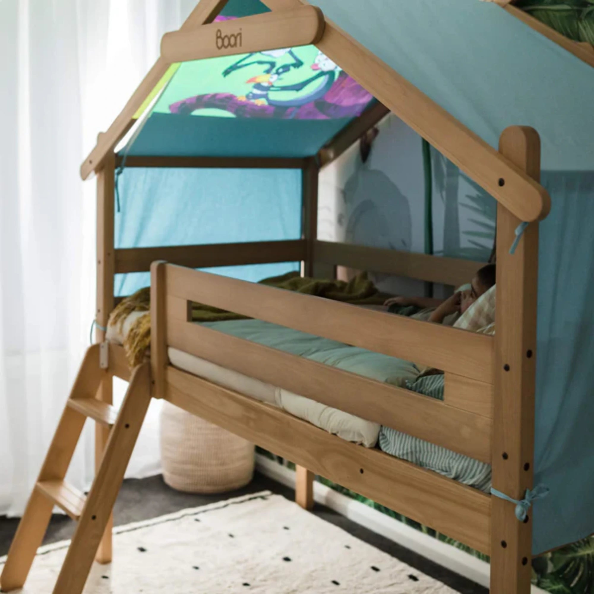 Boori Forest Kids Teepee Loft Tent Canopy, Blueberry