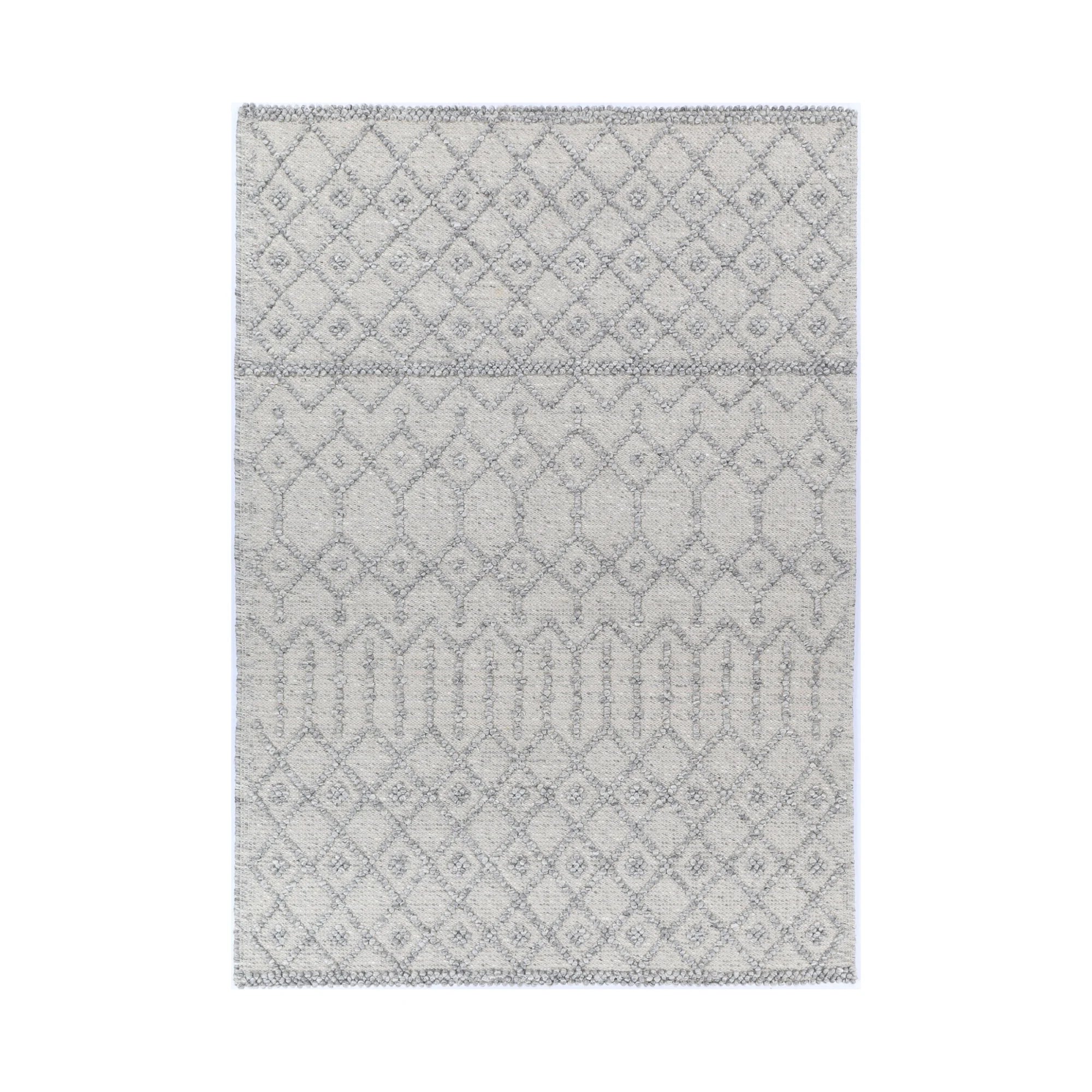 Wild Yarn Dream Wool and Cotton Rug, Steel, 200x290cm