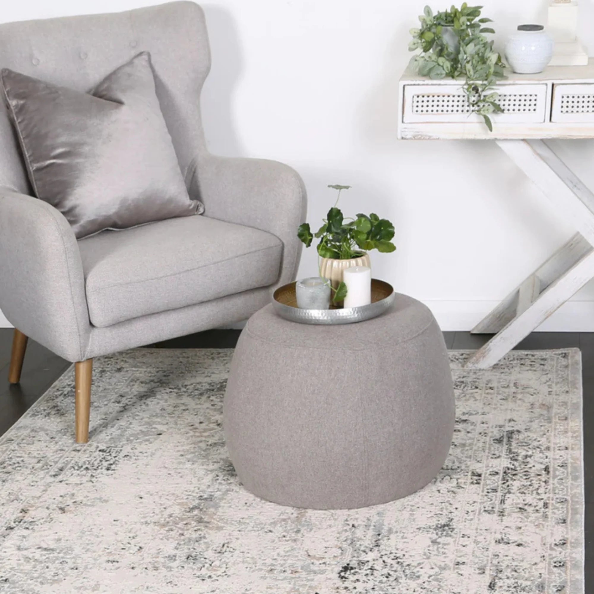 DreamWeaver Zenith Contemporary Rug, Beige & Grey, 160x230cm