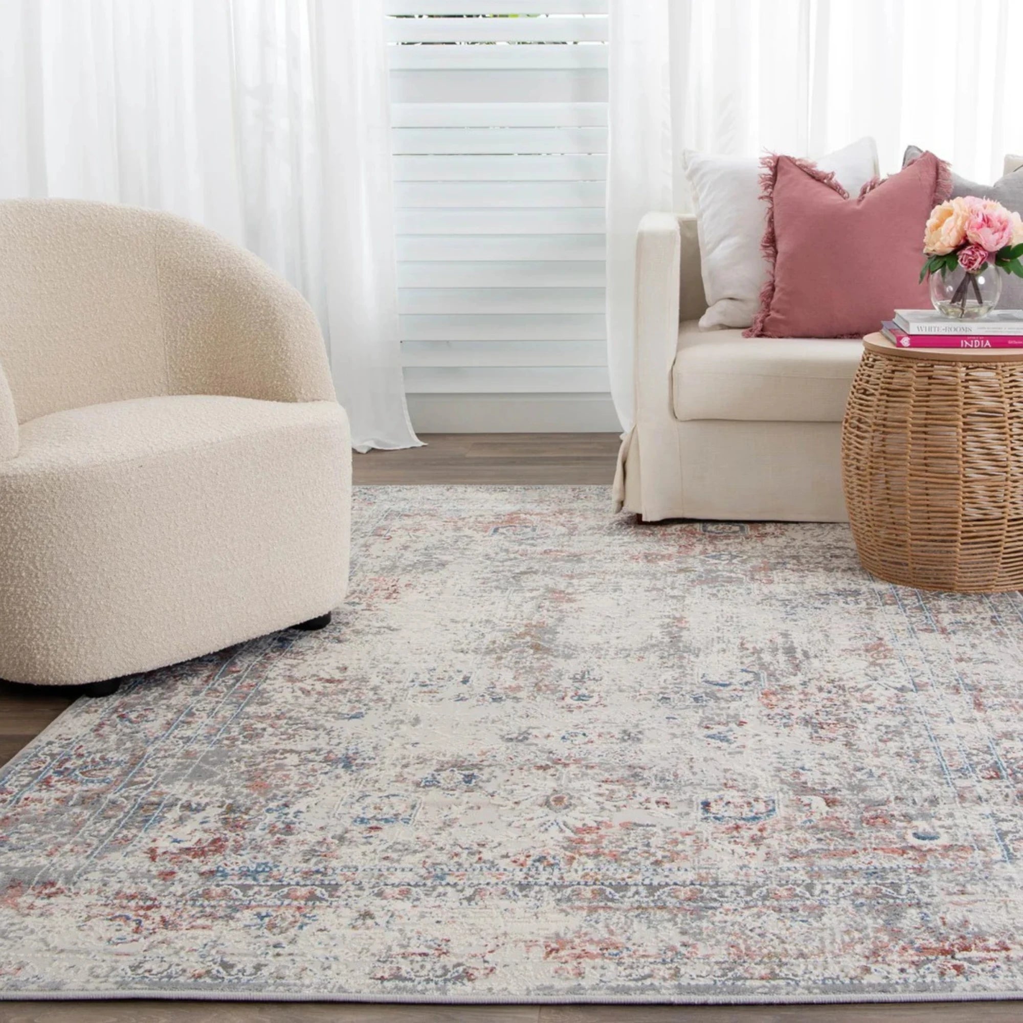 Dreamweaver Zenith Boho Contemporary Rug, Persian Grey