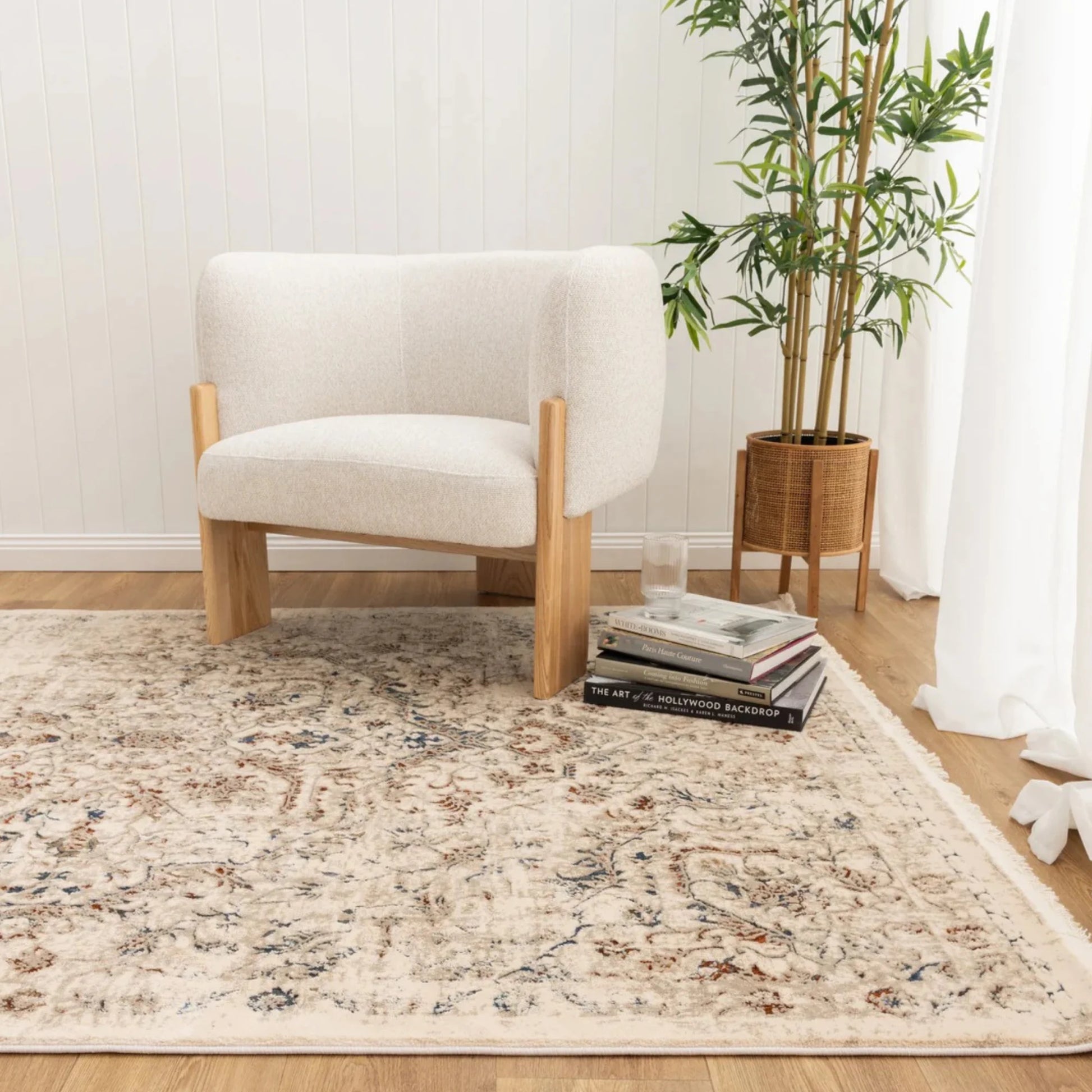 Dreamweaver Odyssey Warm Vintage Medallion Rug, Beige Multi