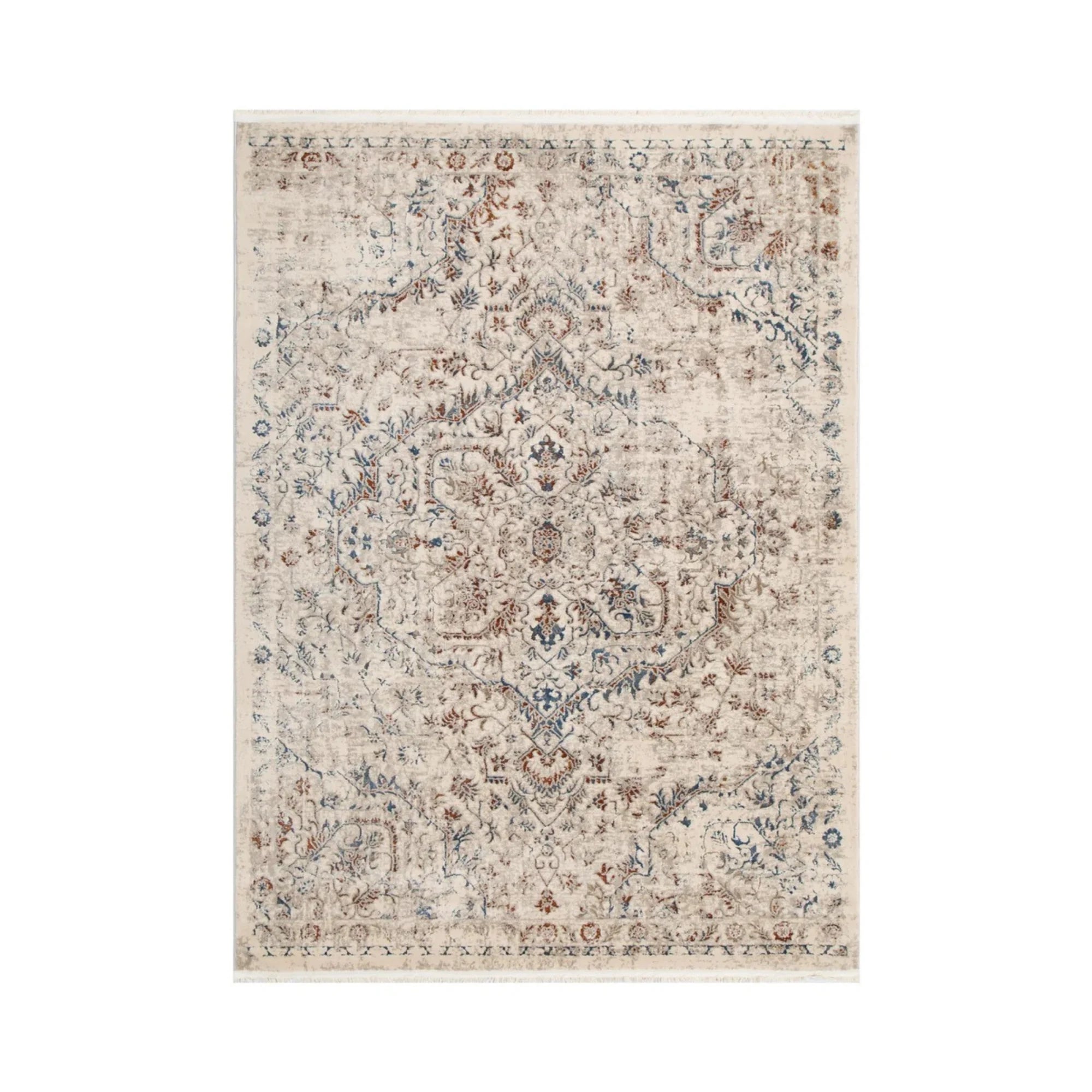 Dreamweaver Odyssey Warm Vintage Medallion Rug, Beige Multi